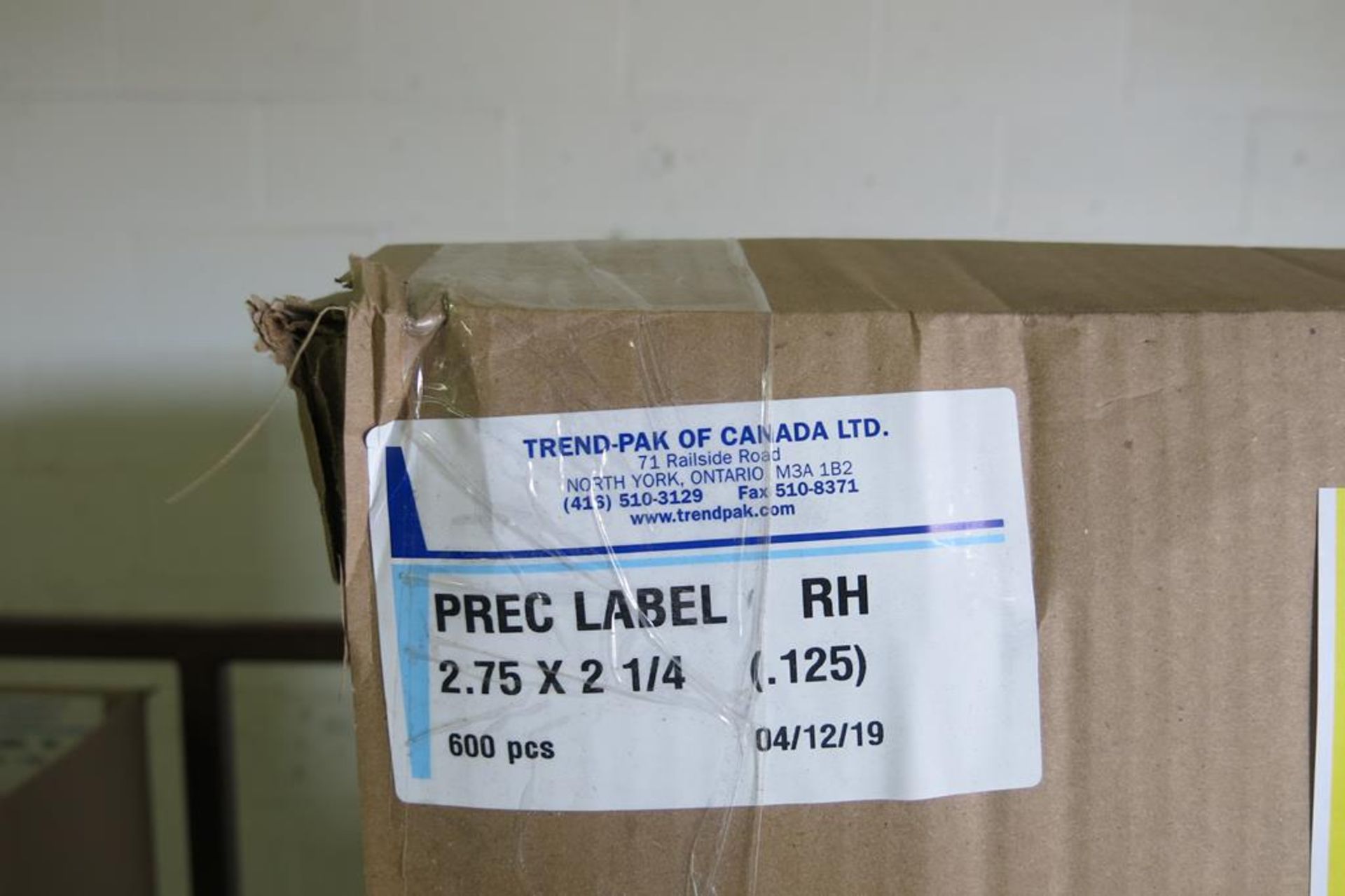 LOT OF TREND-PAK, LABEL CORES, 0.125" WALL THICKNESS - Image 2 of 3