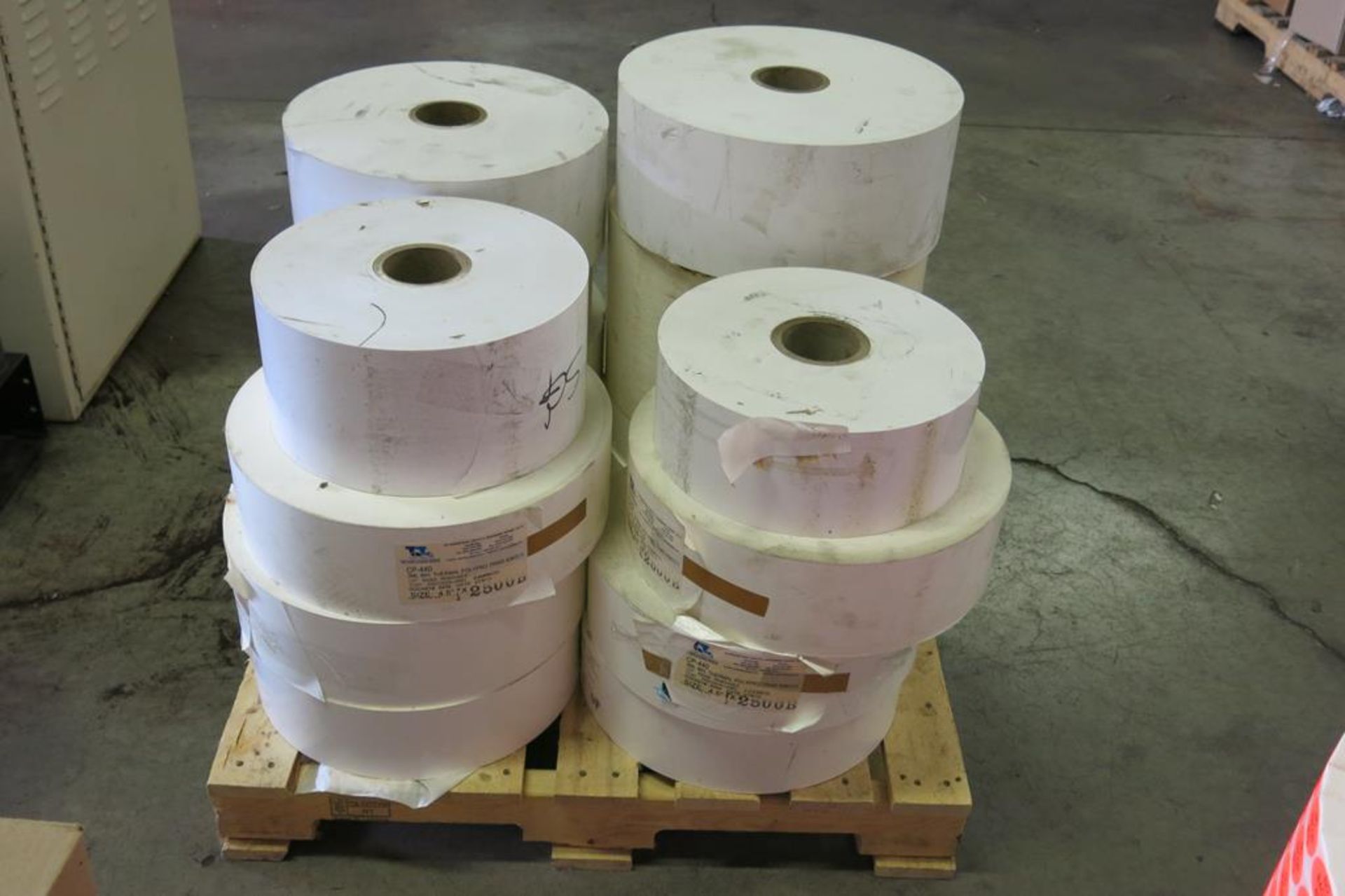 LOT OF LABEL STOCK INCLUDING TORY TAPE, WHITE, REMOVAL, THERMAL, STOCK AND FASSON, 14472, SEMI- - Image 2 of 4