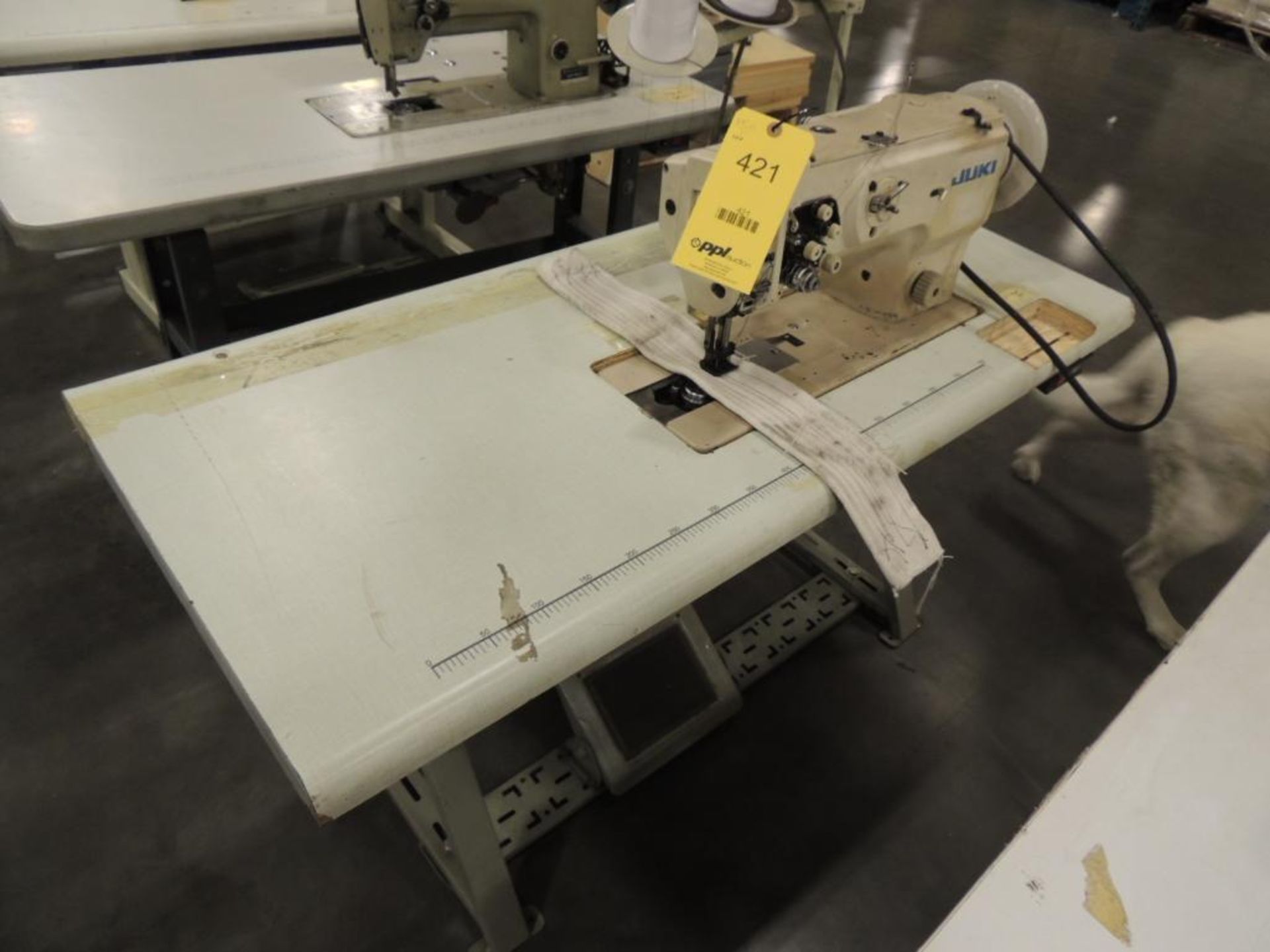 Juki LU-1560 2-Needle, 3-Thread Sewing Machine, on Table - Image 2 of 2