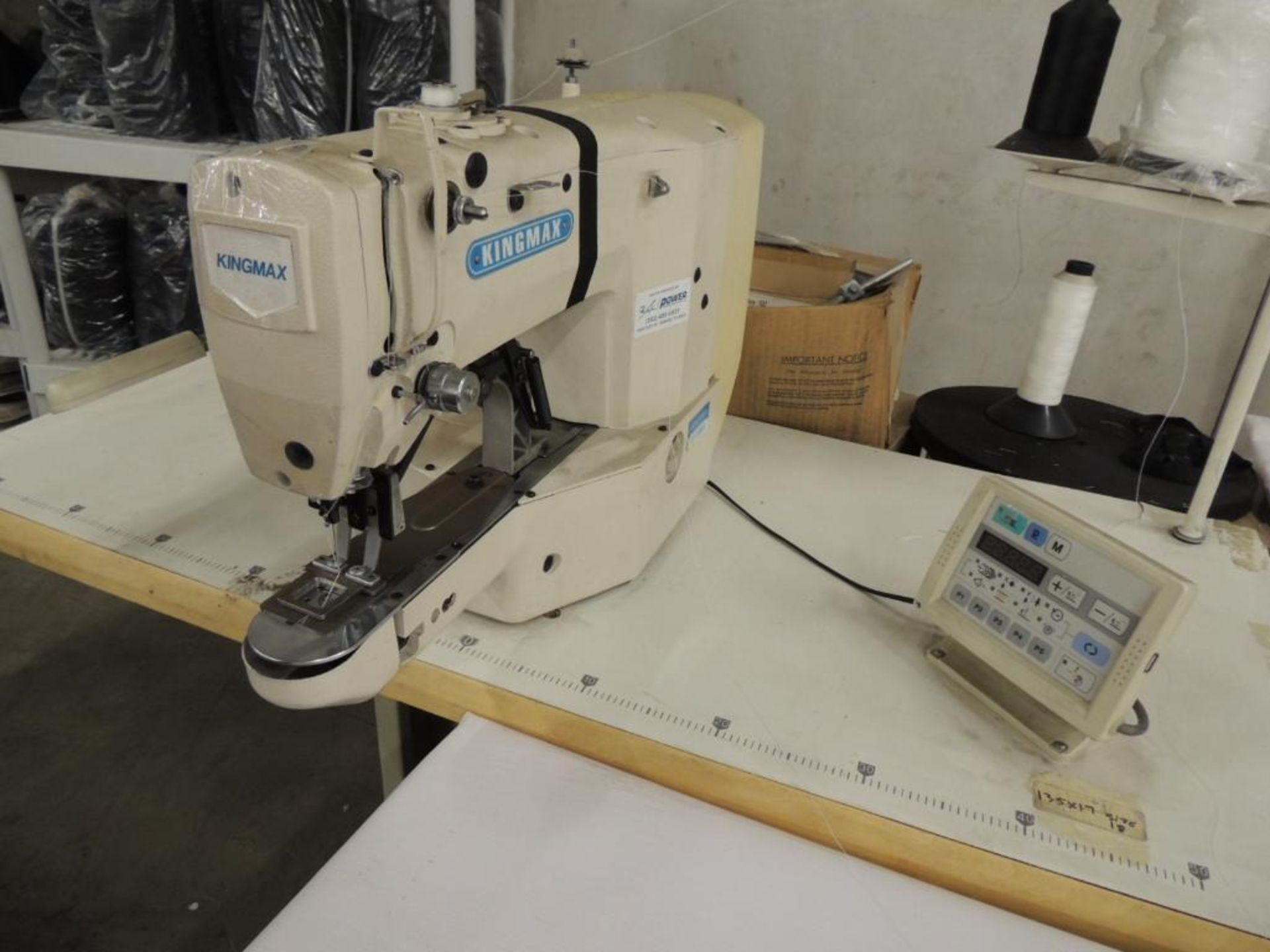 King Max GT1900A Sewing Machine with Digital Controller, on Table