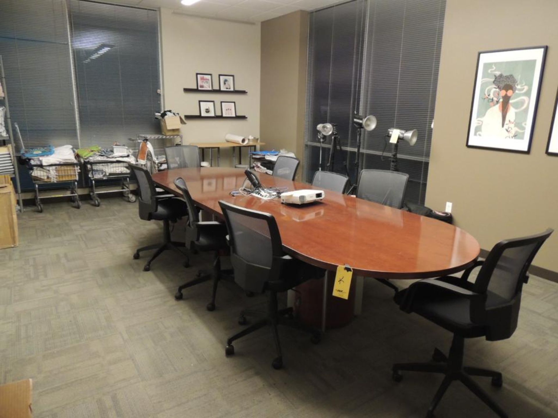 LOT: Contents of Conference Room including Table & (8) Chairs, Assorted Display Material, Assorted P - Image 2 of 3