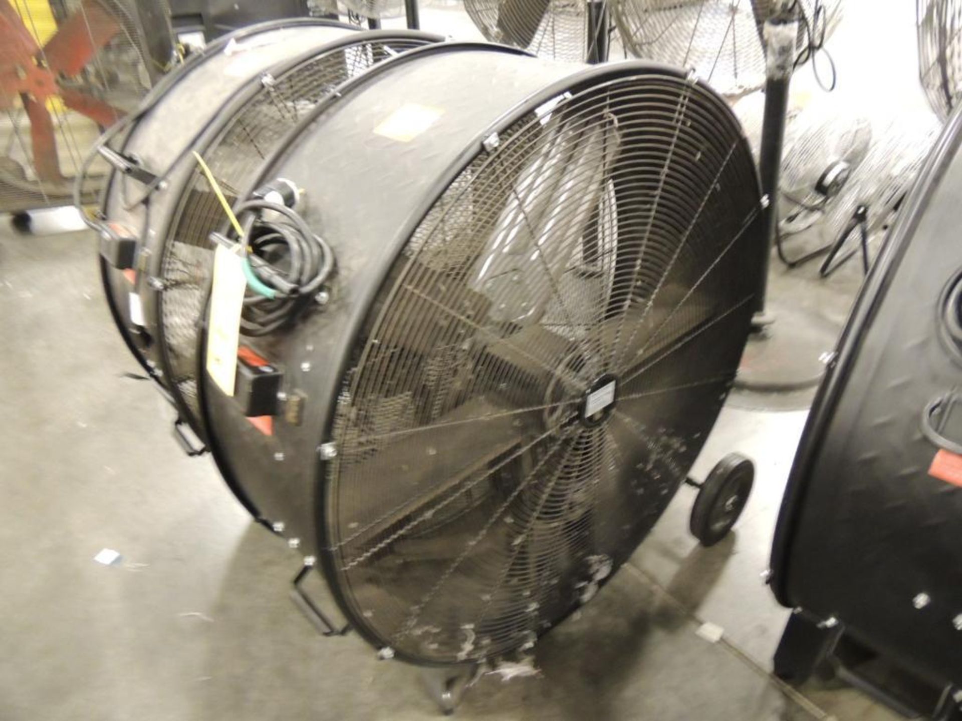 LOT: (2) County Line 36 in. Model SFDC-900FB-R Portable Barrel Fans