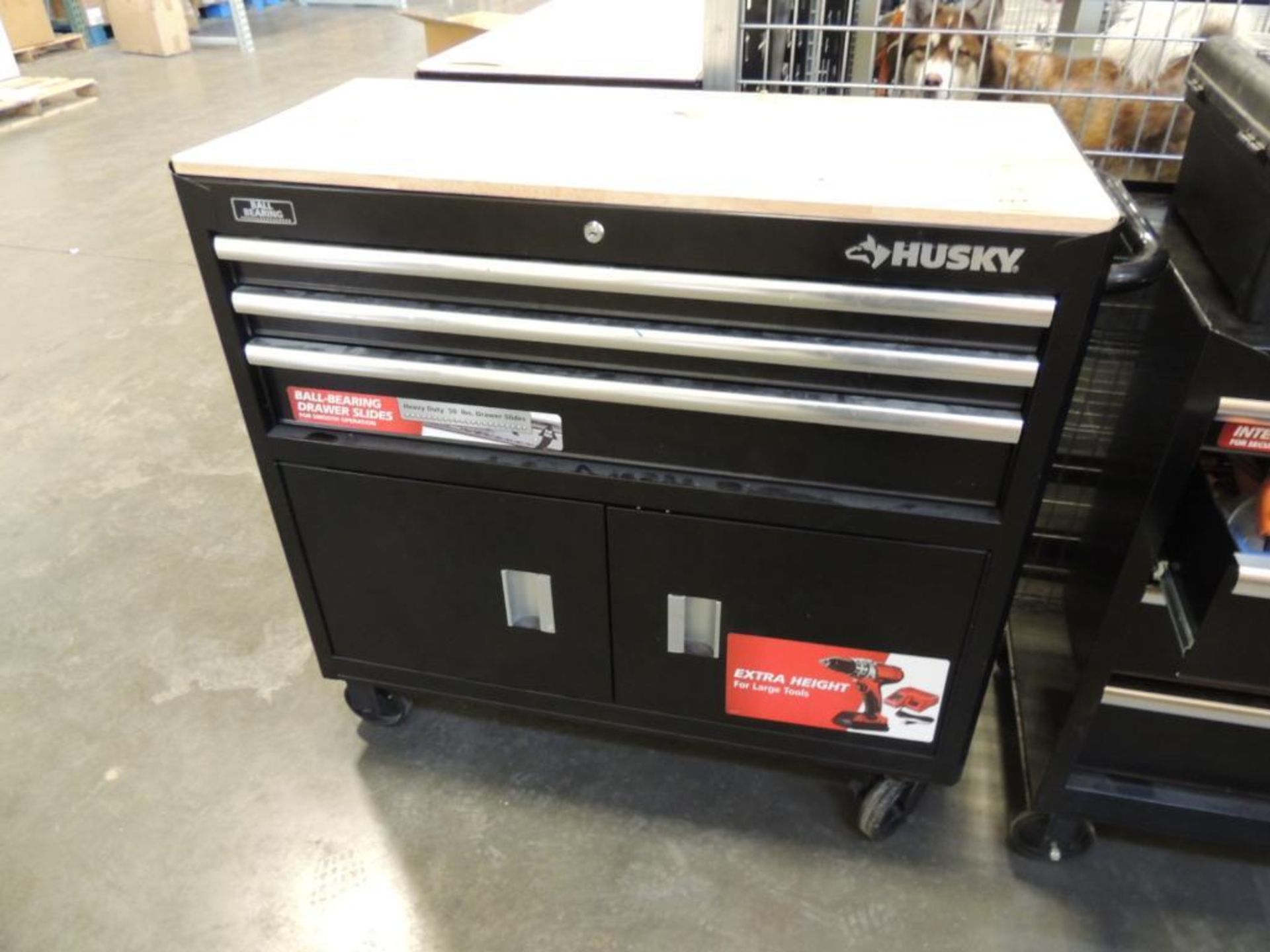Husky 18 in. x 39 in., 4-Drawer Ball Bearing Tool Box, on Casters