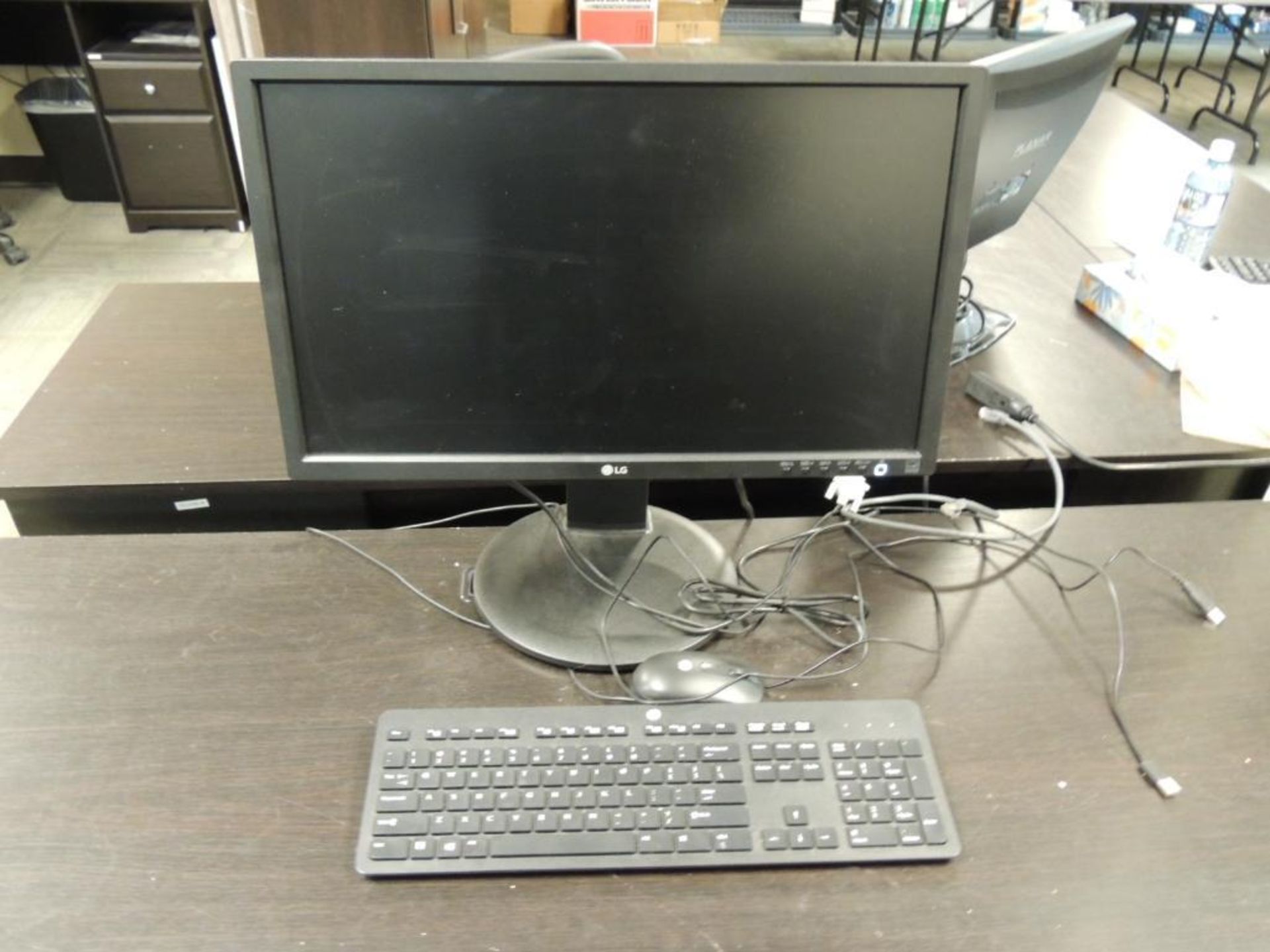 LOT: Monitors including (2) LG, (1) Planar, (1) Acer, with Keyboards & Mouses - Image 2 of 4