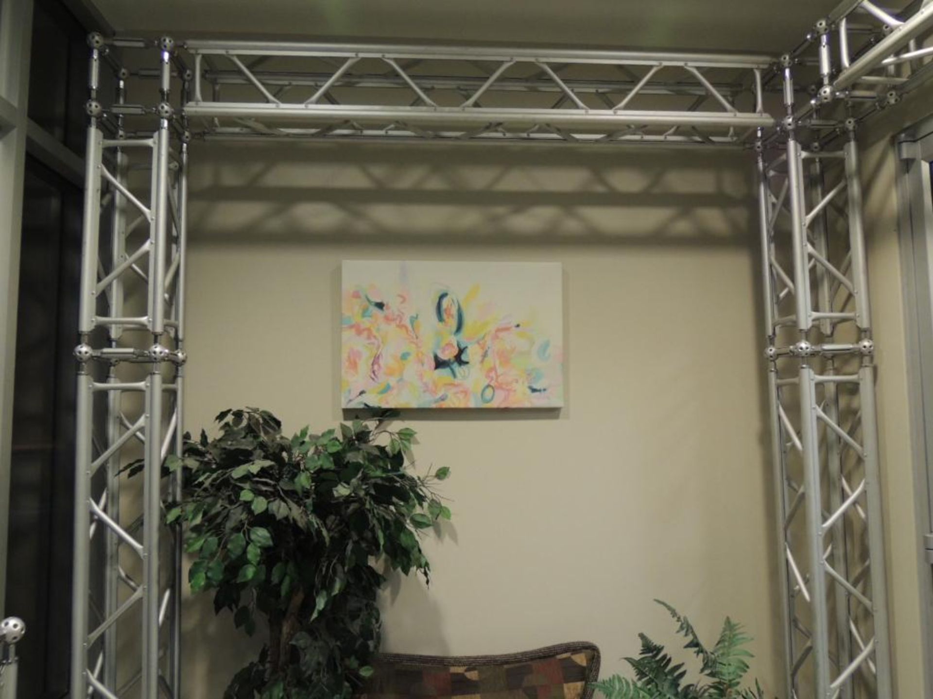 LOT: Contents of Lobby Entrance including Chair & Couch by Lifestyle Furniture, (2) Plants, Show Dis - Image 7 of 7