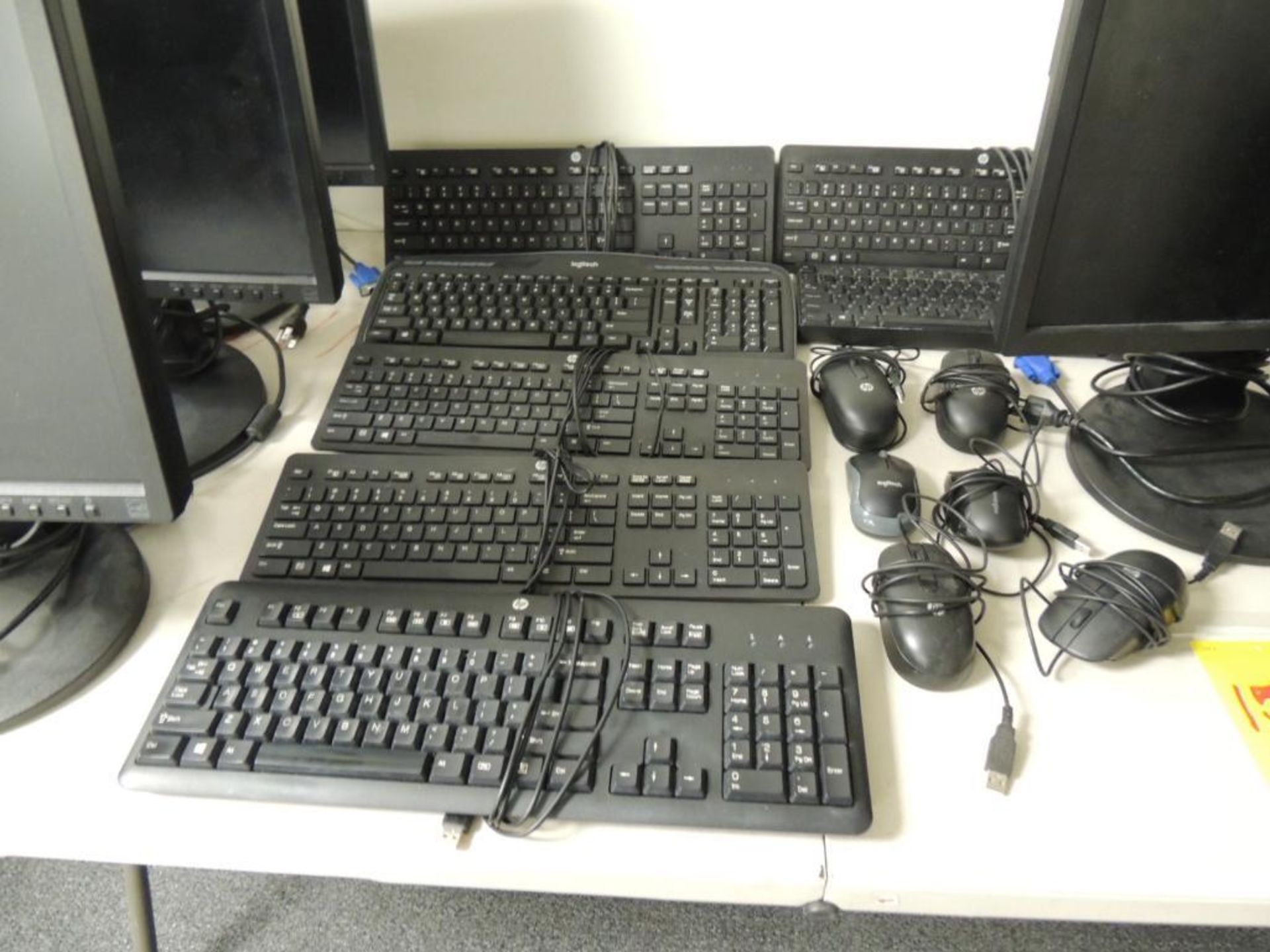 LOT: Monitors including (5) LG, (2)Acer, with Keyboards & Mouses - Image 2 of 3