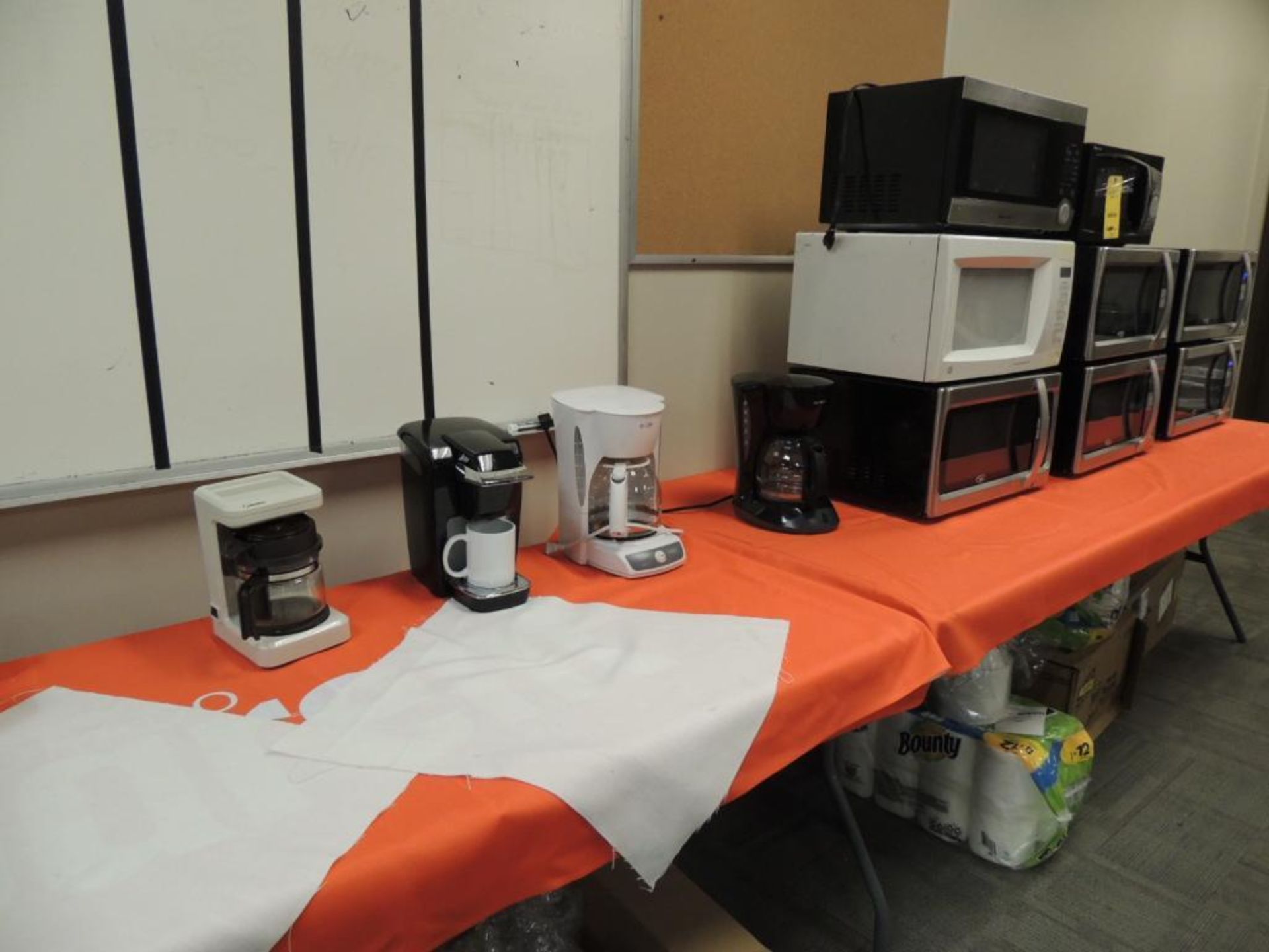 LOT: (8) Microwaves, (4) Coffee Makers, Assorted Coffee Cups - Image 2 of 2