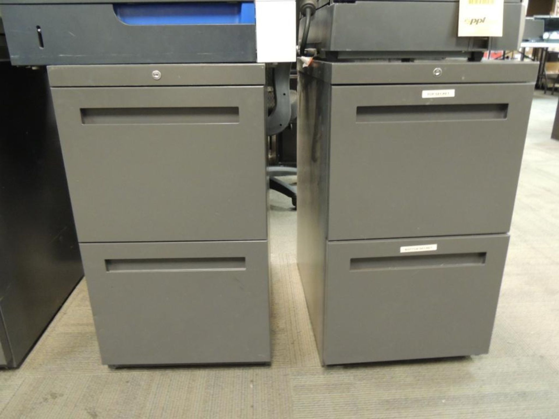 LOT: (4) Desks with Chairs, (4) 2-Drawer File Cabinets - Image 6 of 6