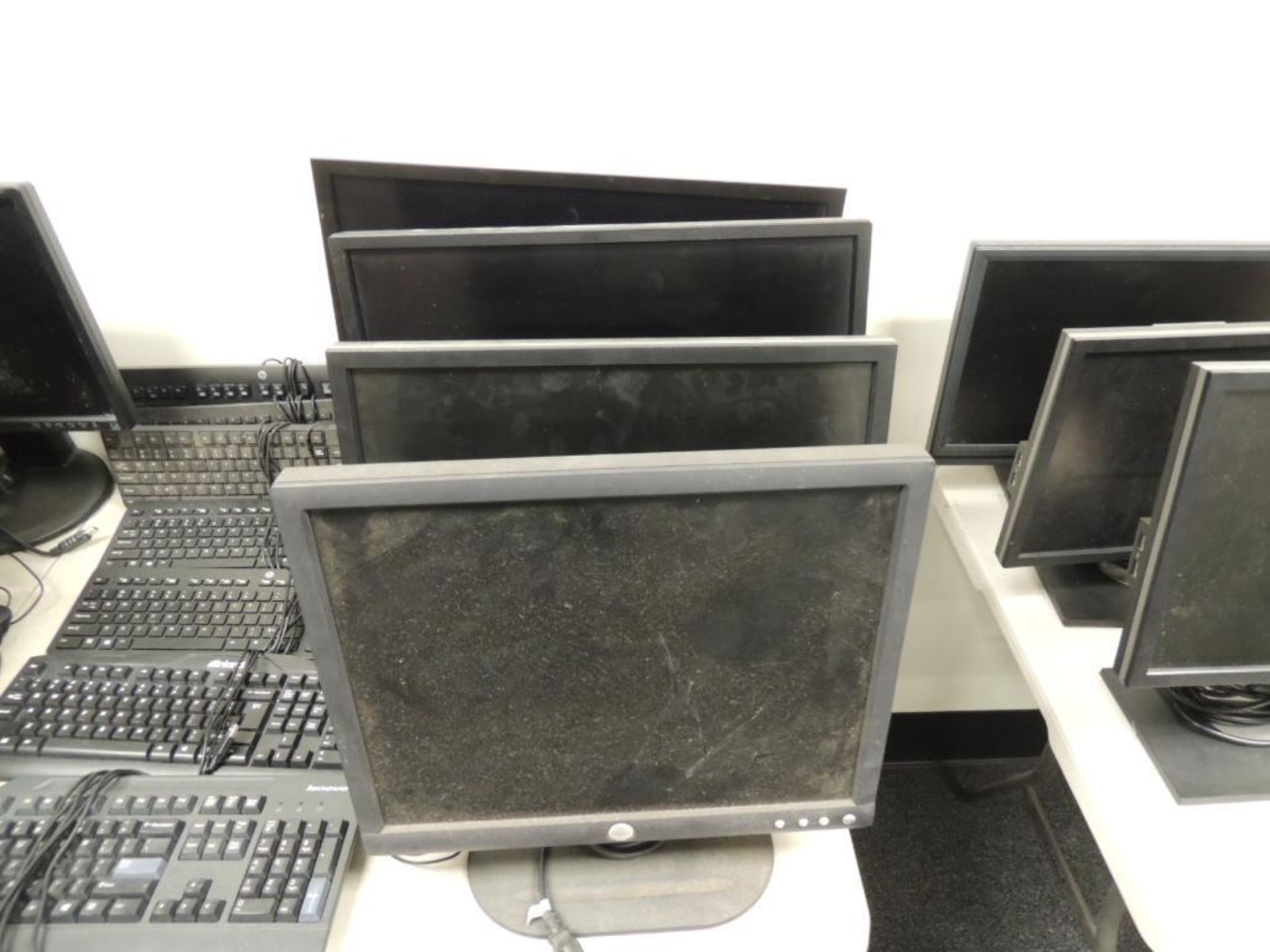 LOT: Monitors including (6) LG, (3) Dell, (1) Acer, (1) Samsung, (1) ViewSonic, with Keyboards & Mou - Image 3 of 3