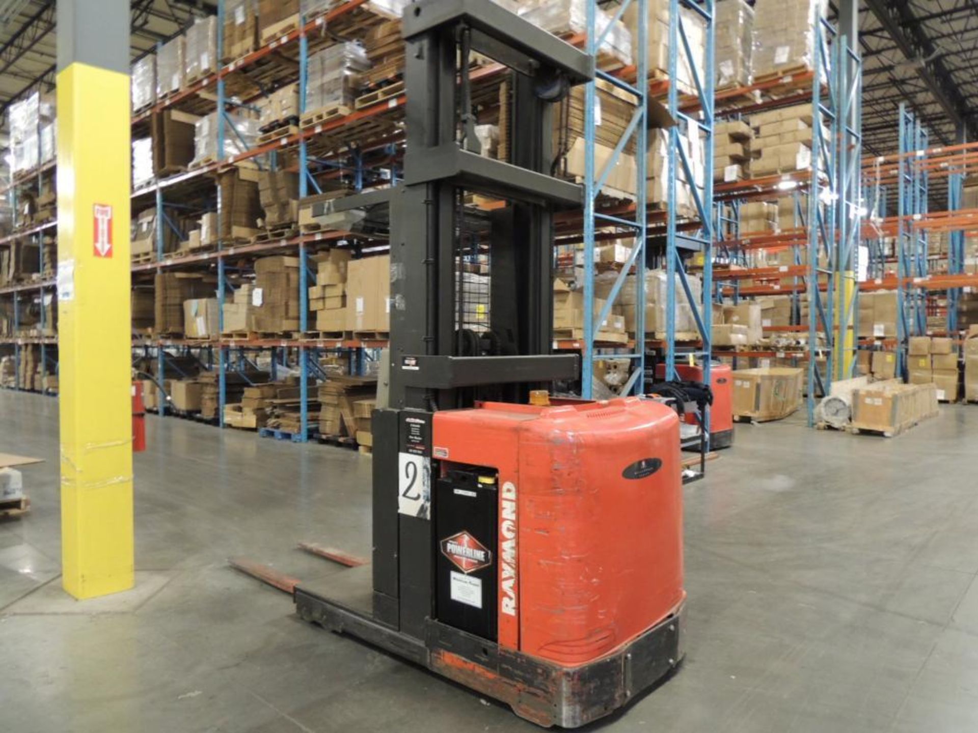 Raymond Model EASI-OPC30TT Narrow Aisle Forklift, S/N EASI-01-AN-28280, with Hawker Premium Power Gu - Image 2 of 4