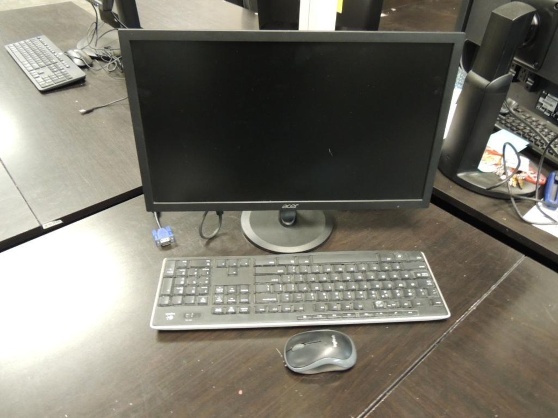LOT: Monitors including (2) LG, (1) Planar, (1) Acer, with Keyboards & Mouses - Image 3 of 4