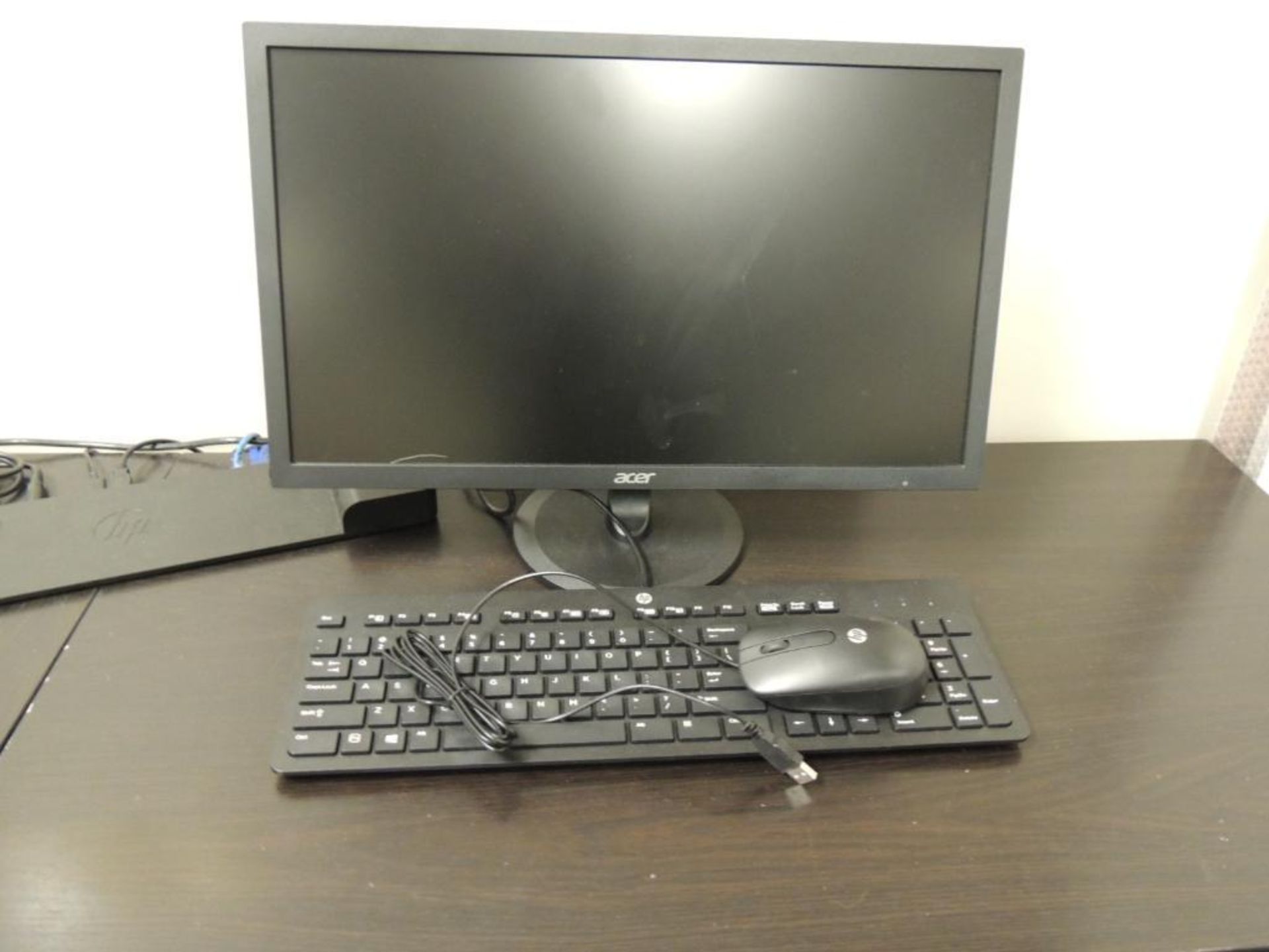 LOT: (2) LG Monitors, with Keyboards & Mouses