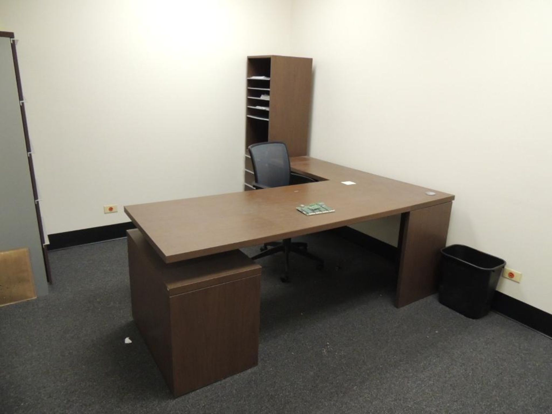 LOT: Contents of Office including Desk with (5) Drawers & Adjustable Shelves, 5-Drawer File Cabinet, - Image 2 of 2