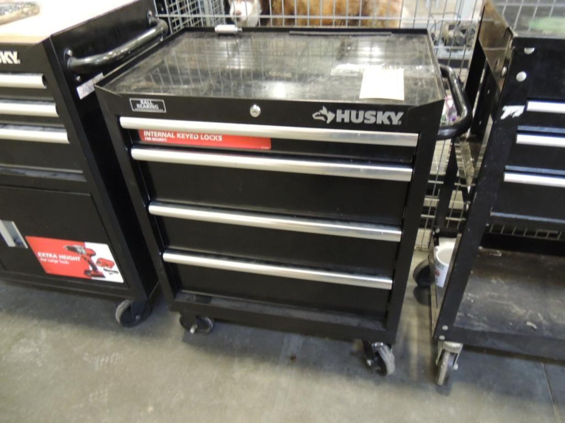 Husky 18 in. x 27 in., 4-Drawer Ball Bearing Tool Box, on Casters