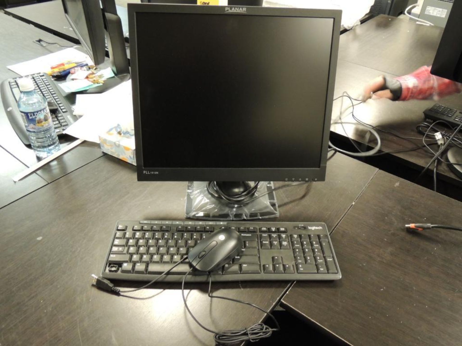 LOT: Monitors including (2) LG, (1) Planar, (1) Acer, with Keyboards & Mouses