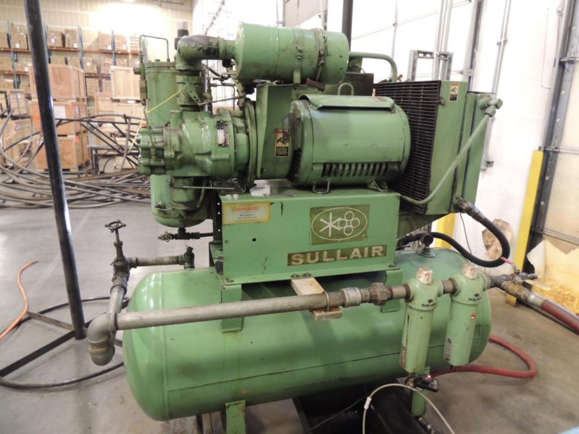 LOT: Sullair 30 HP Model 10-30AC/AC Tank Mounted Air Compressor, S/N 003-76445, with Spare Receiving - Image 2 of 4