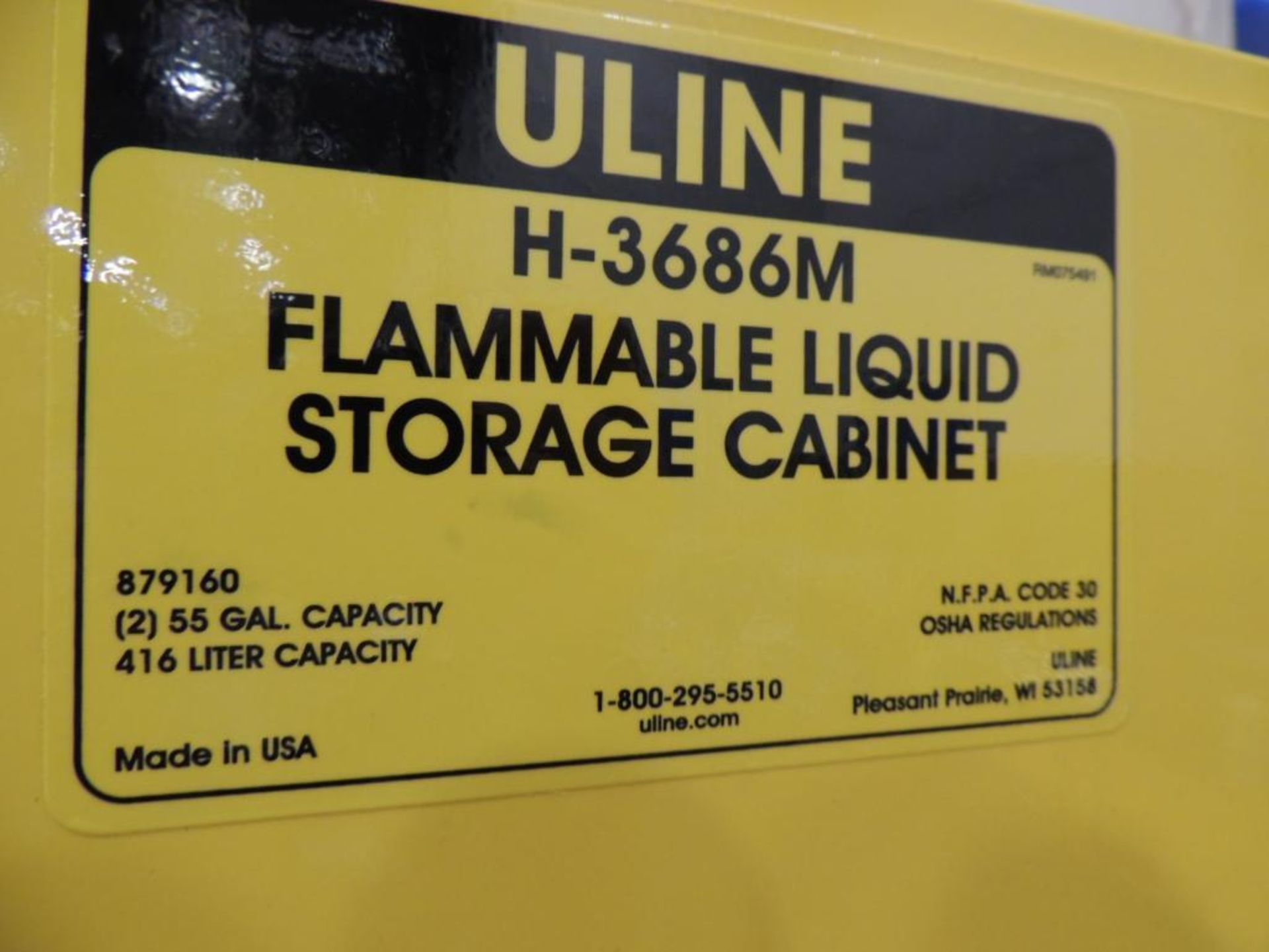 Uline H-3685M Flame Proof Cabinet, with Roller Pan for (2) 55 Gallon Drums - Image 2 of 2