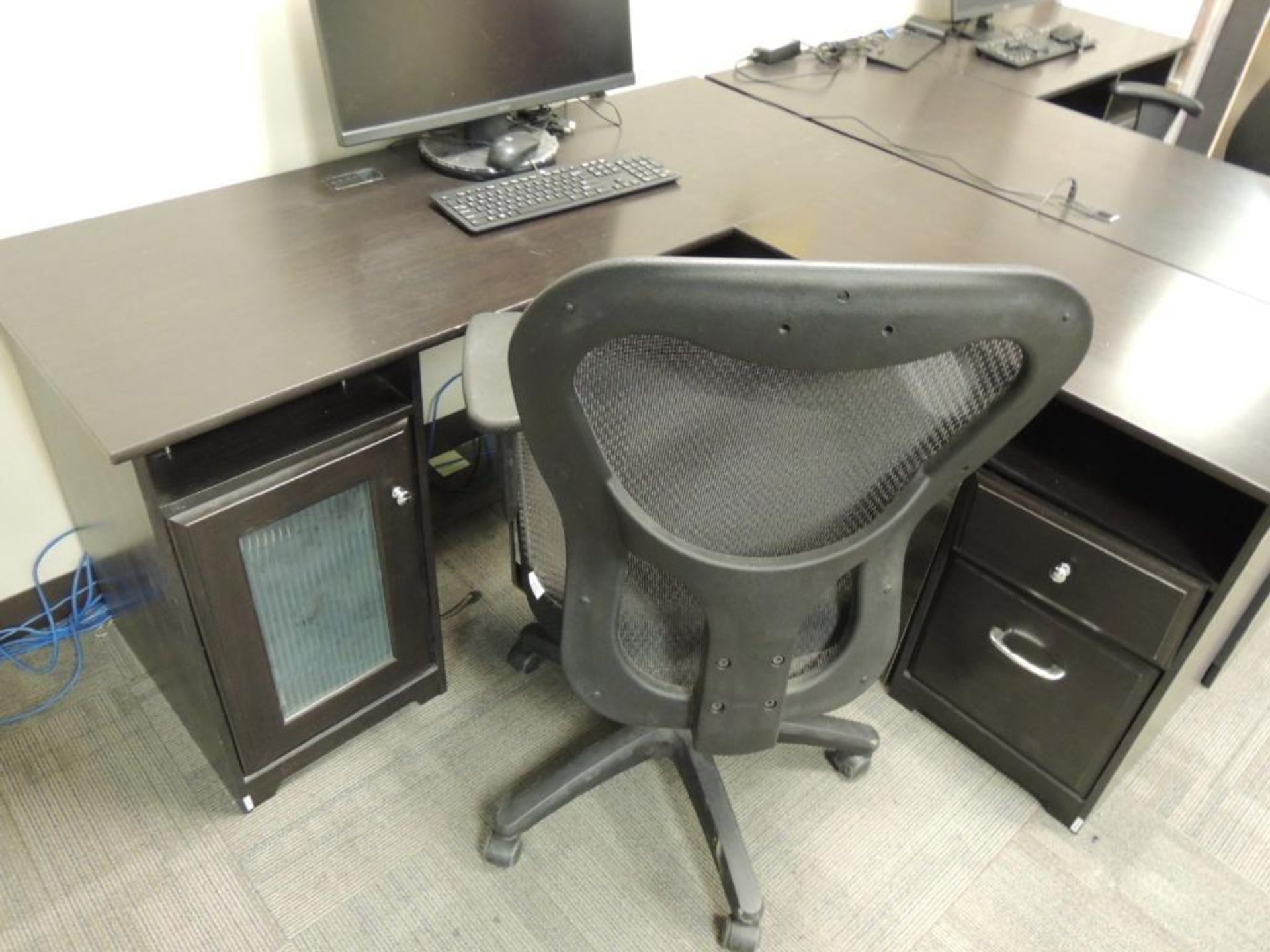 LOT: (2) Desks with Chairs - Image 2 of 2