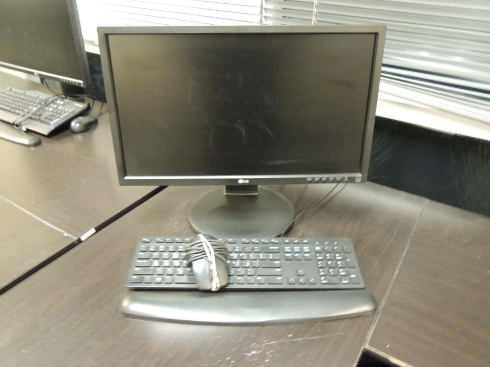 LOT: (2) LG Monitors, with Keyboards & Mouses - Image 2 of 2