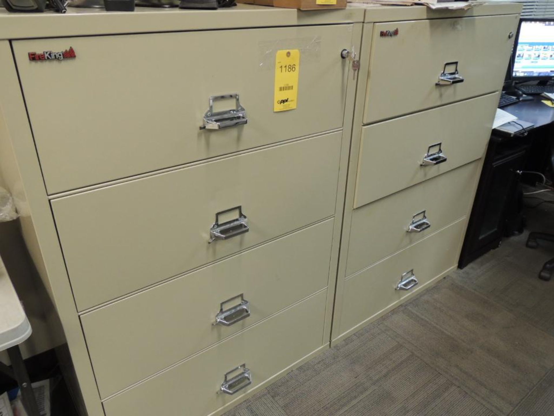 LOT: (2) 4-Drawer Fireproof File Cabinets