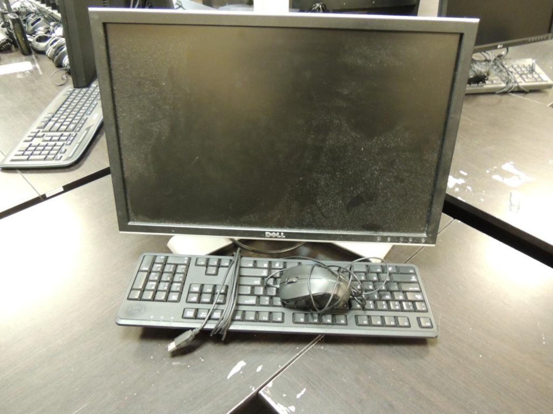 LOT: Monitors including (2) LG, (1) Acer, (1) Dell, with Keyboards & Mouses - Image 2 of 5