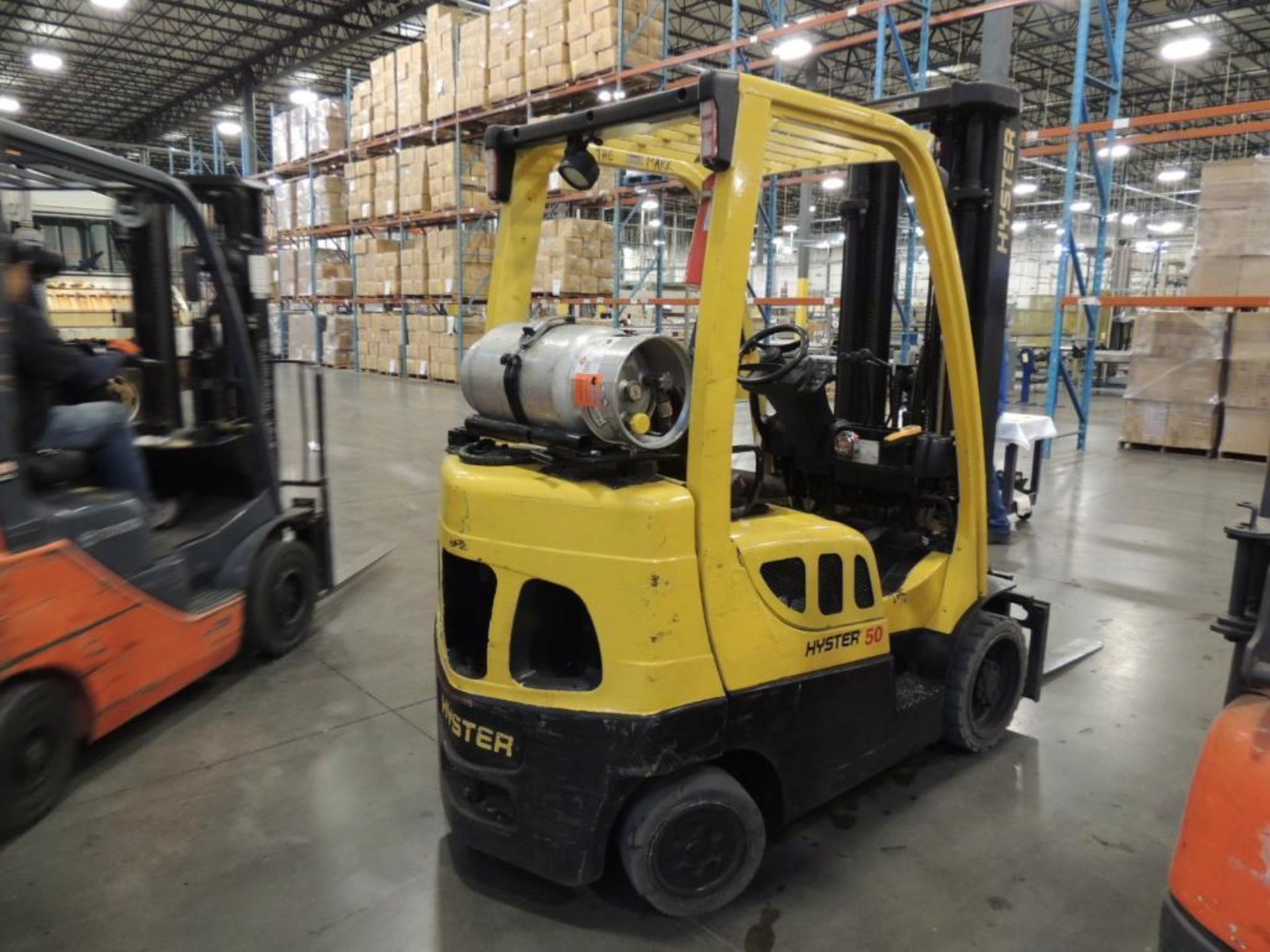 Hyster 4400 lb. Model S50FT LP Forklift, S/N F187V07939D, 218 in. Lift of 3-Stage Mast, Side Shift, - Image 4 of 4