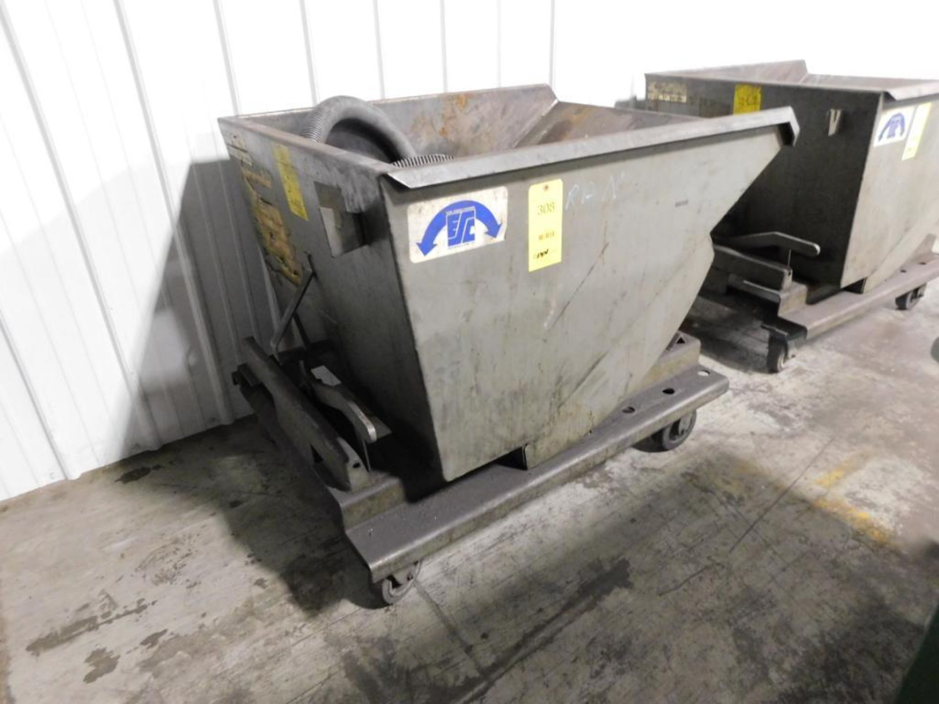 1/2 cu. yd. Rolling Self Dumping Chip Hopper (empty)