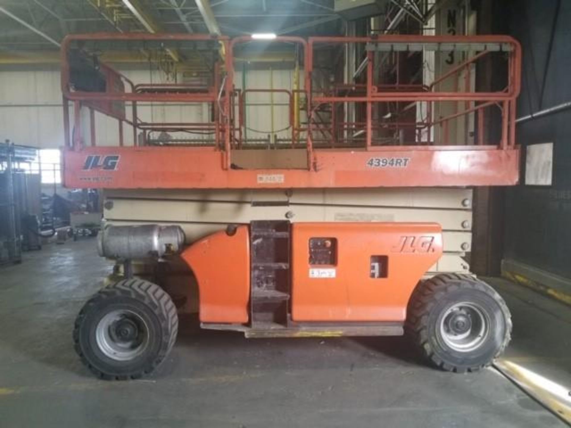 JLG 43 ft. Rough Terrain Scissor Lift Model 4394RT, 1500 lb., Rough Terrain Tires (LOCATED BLOOMINGT