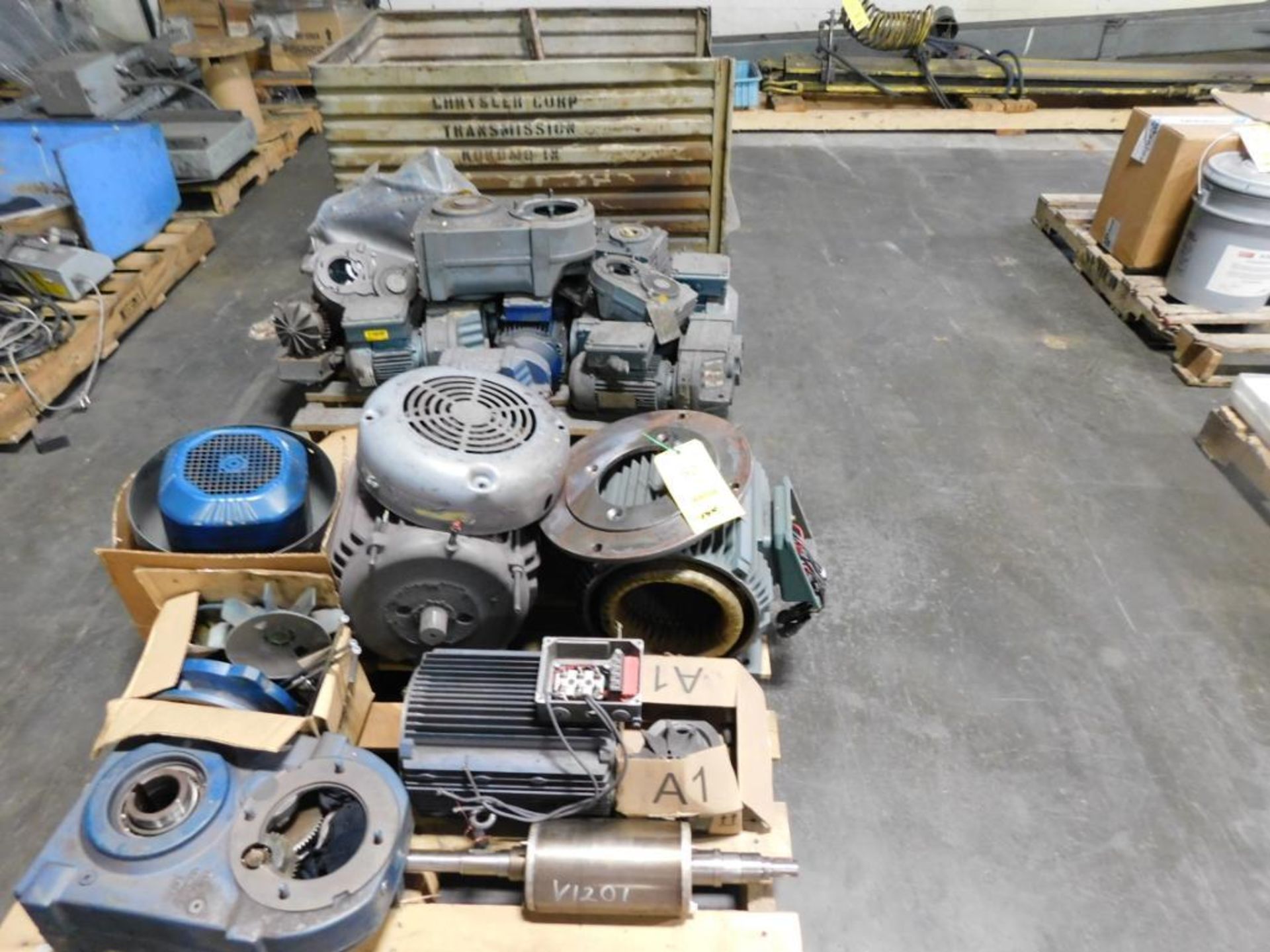 LOT: Assorted Electric Motors & Gear Boxes on (3) Pallets