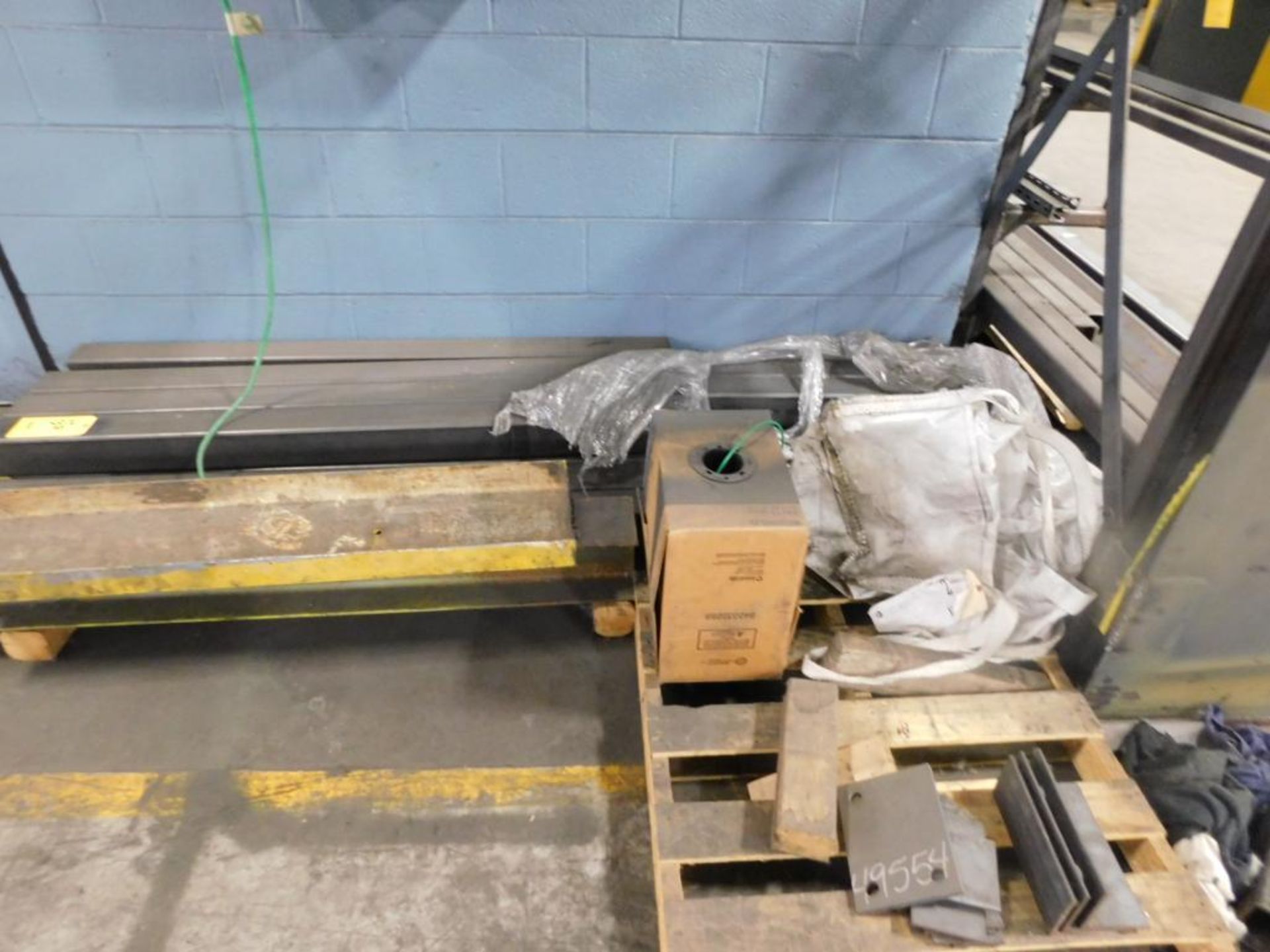 LOT: 24 ft. Wide x 6 ft. High Single-Side Welded Steel Cantilever Rack with Contents of Flat, Square - Image 2 of 2