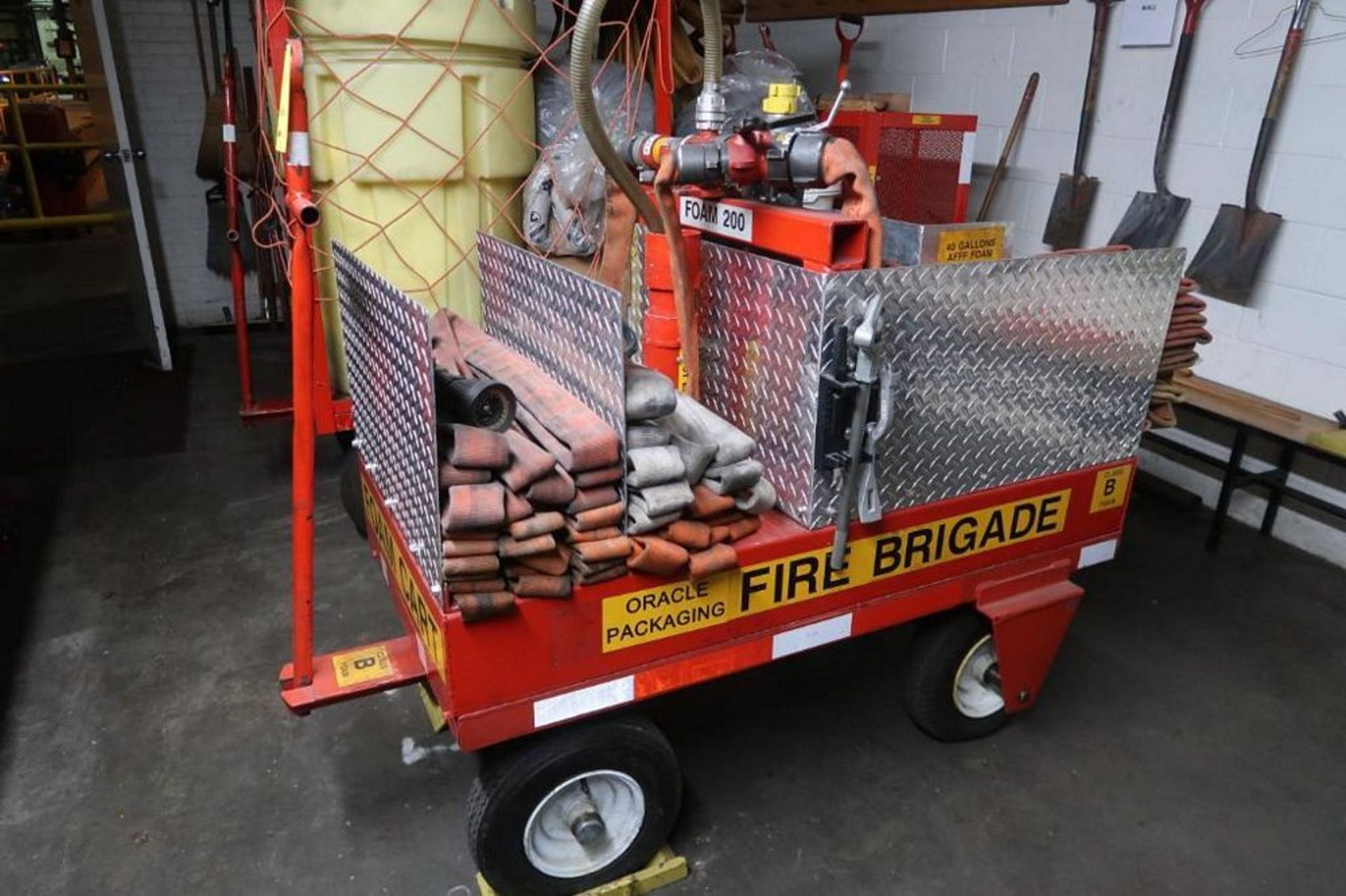 Fire Brigade Trailer, with Fire Hose & Nozzles