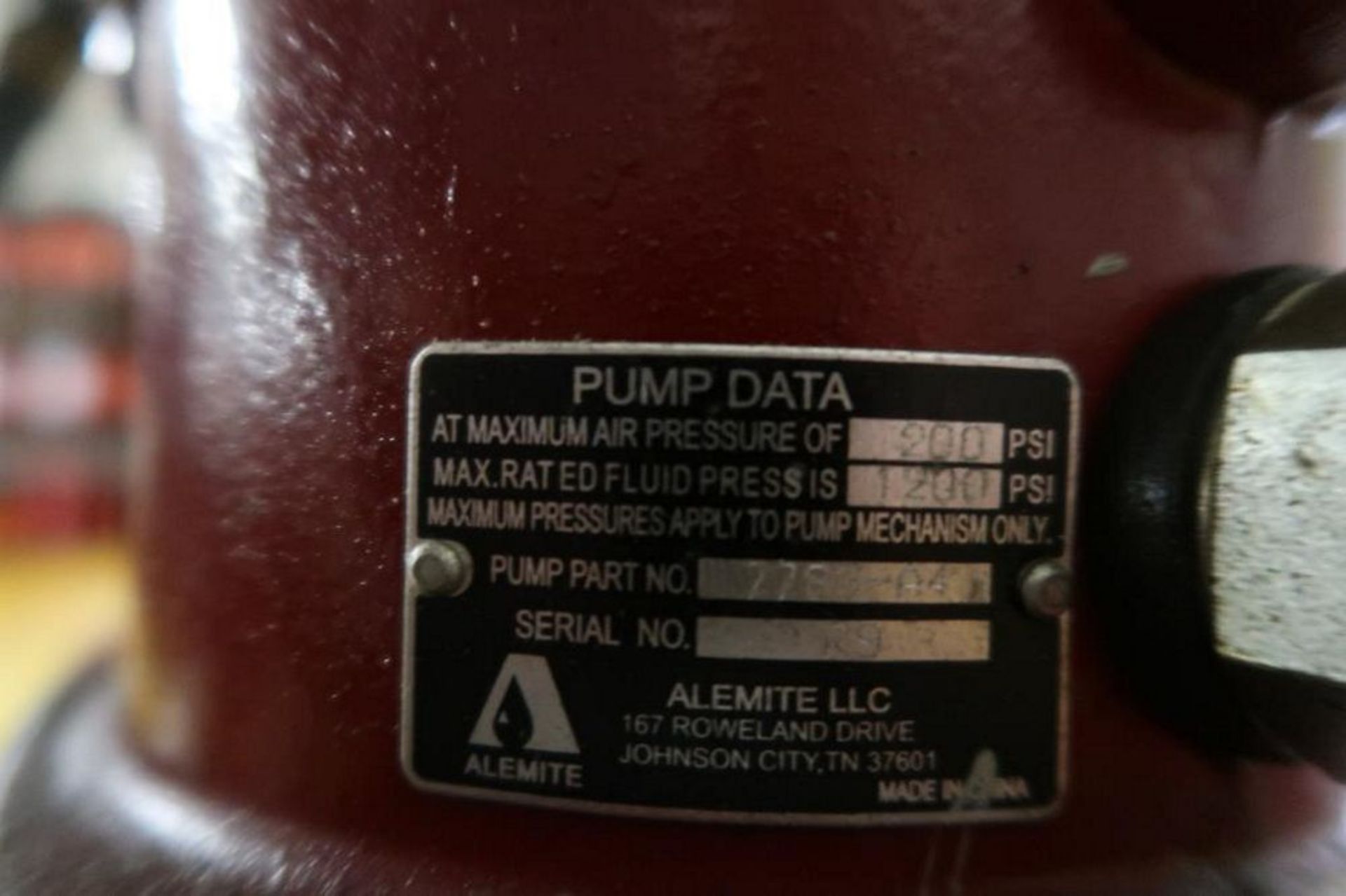 Alemite Pneumatic Liquid Pump Model 7783-A-4 - Image 2 of 2