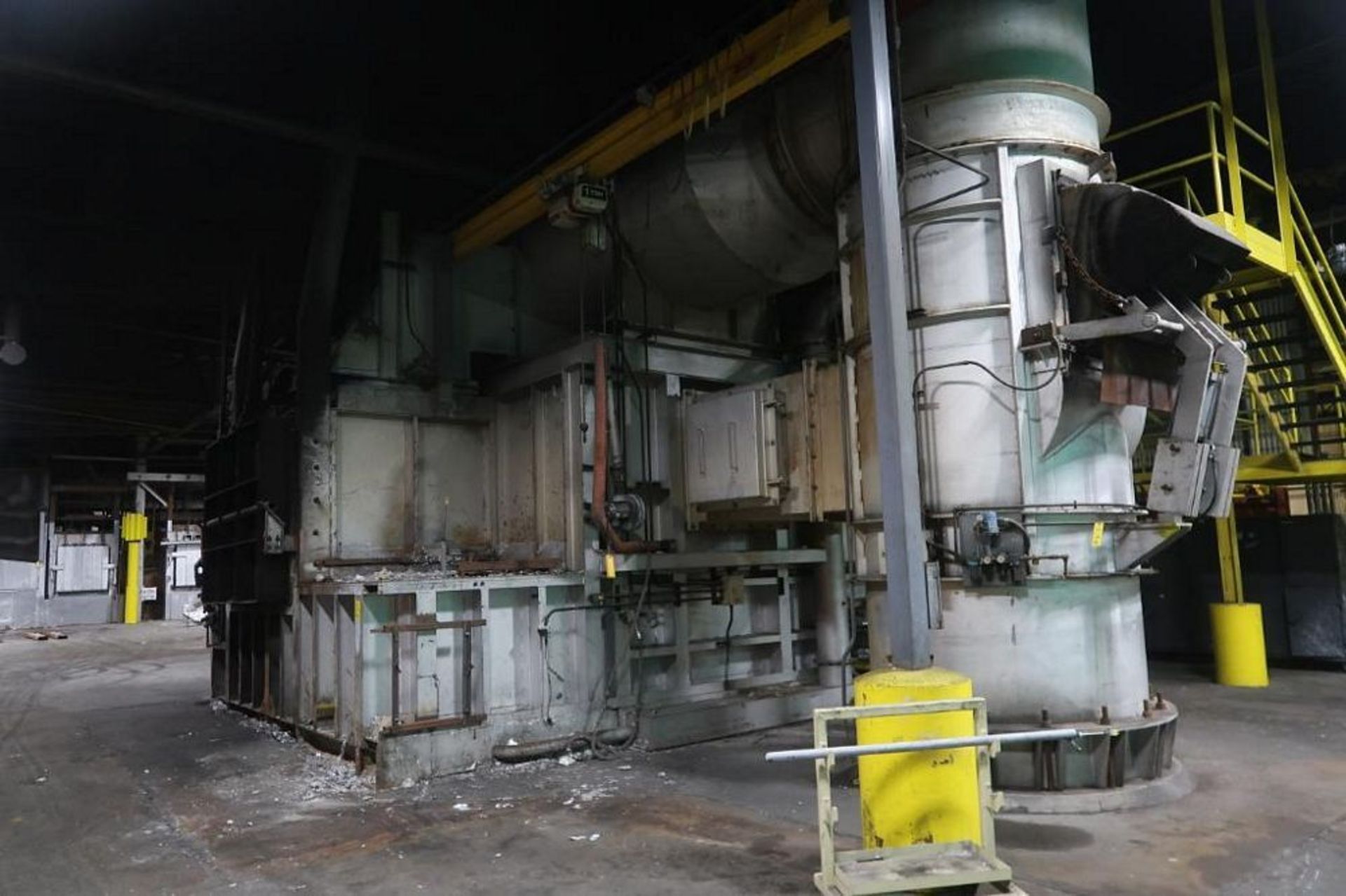 LOT: GNA Alutech 70,000 lb. Gas/Oil Fired Reverberatory Furnace (2002), with Allen Bradley PanelView