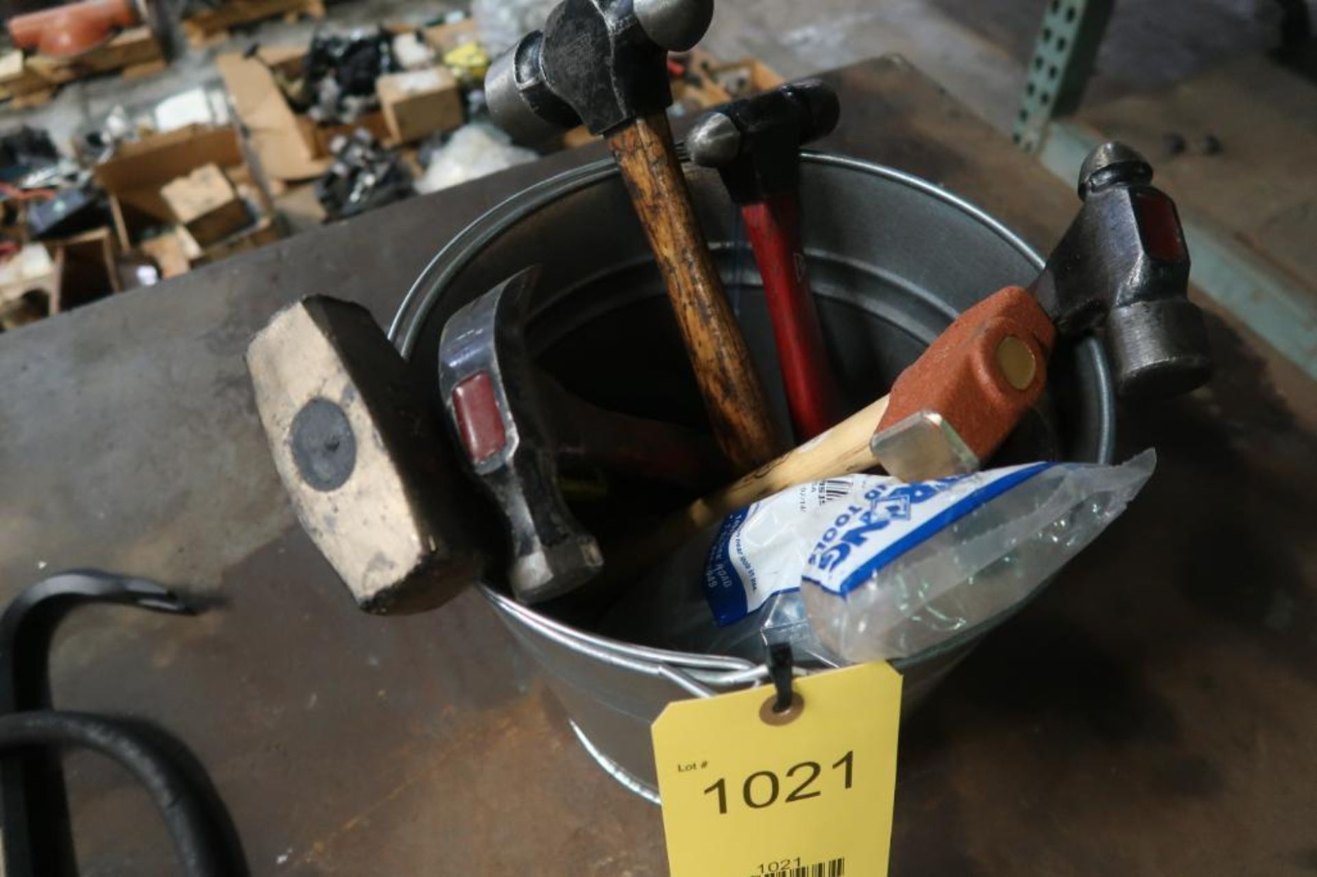 LOT: Assorted Hammers in (1) Bucket