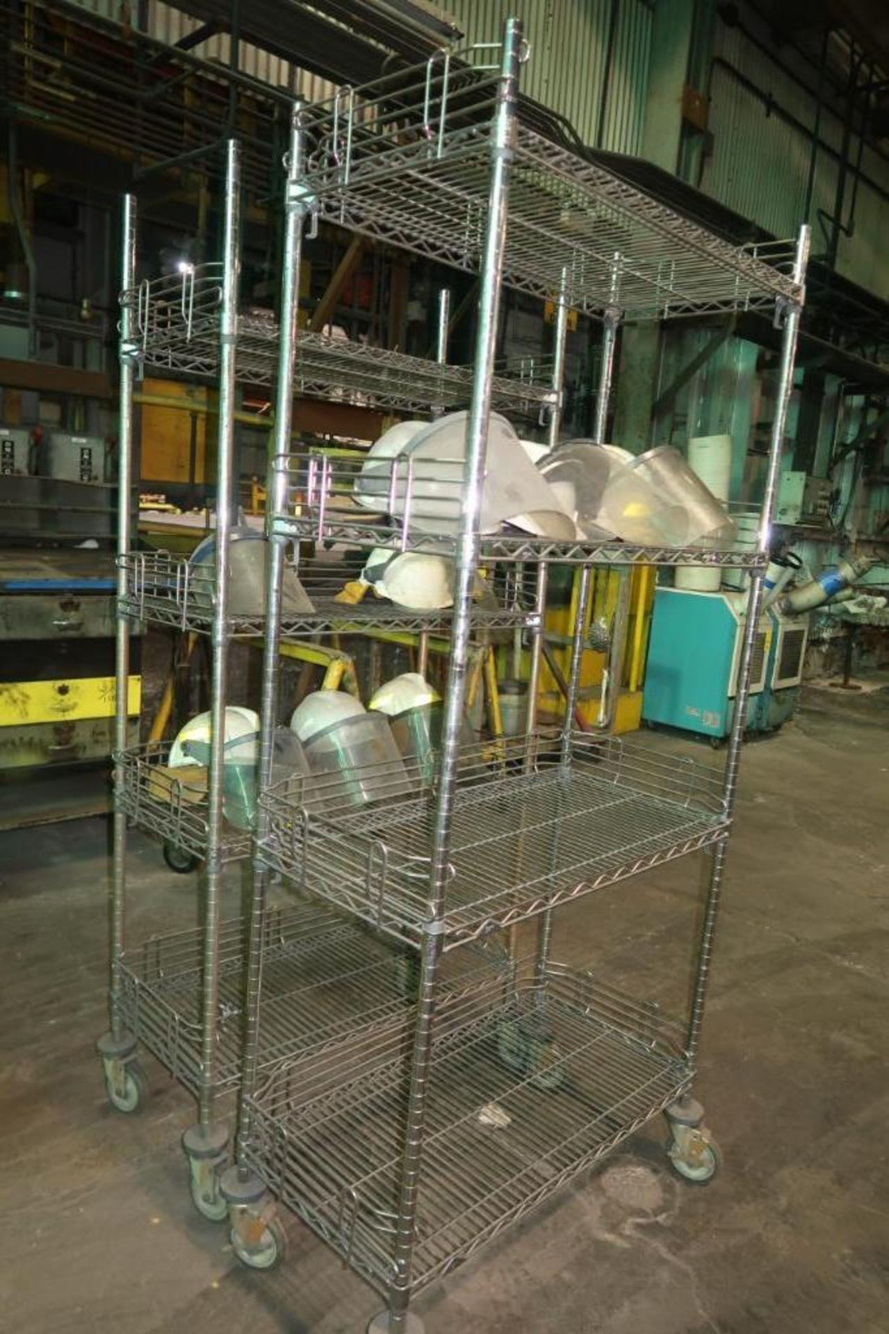 LOT: (2) Portable Tool Racks with Tools, (2) Supervisor Desks, (2) Metro Racks, (2) Steel Horses, (1 - Image 2 of 3