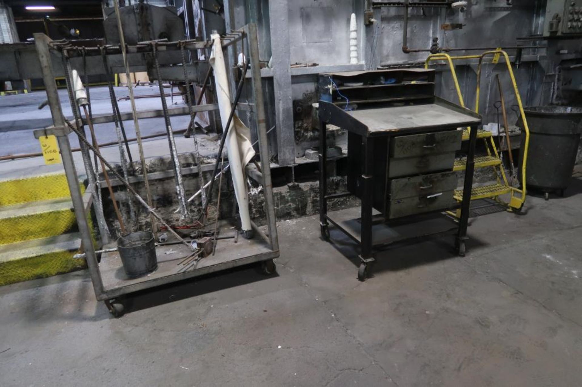 LOT: (2) Portable Tool Racks with Tools, (2) Supervisor Desks, (2) Metro Racks, (2) Steel Horses, (1 - Image 3 of 3