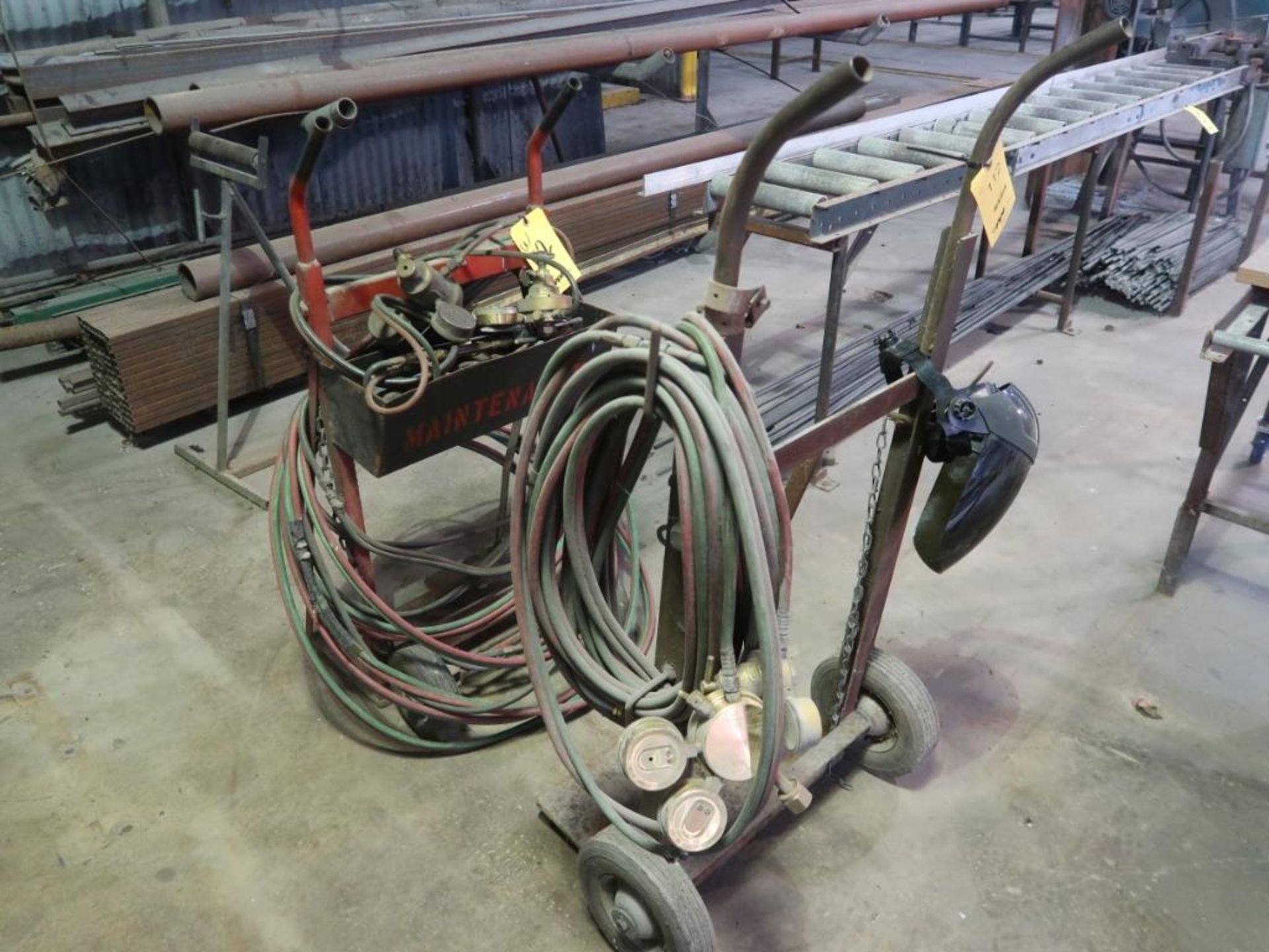 LOT: (2) Torch Carts with Regulators, Torches, Hose