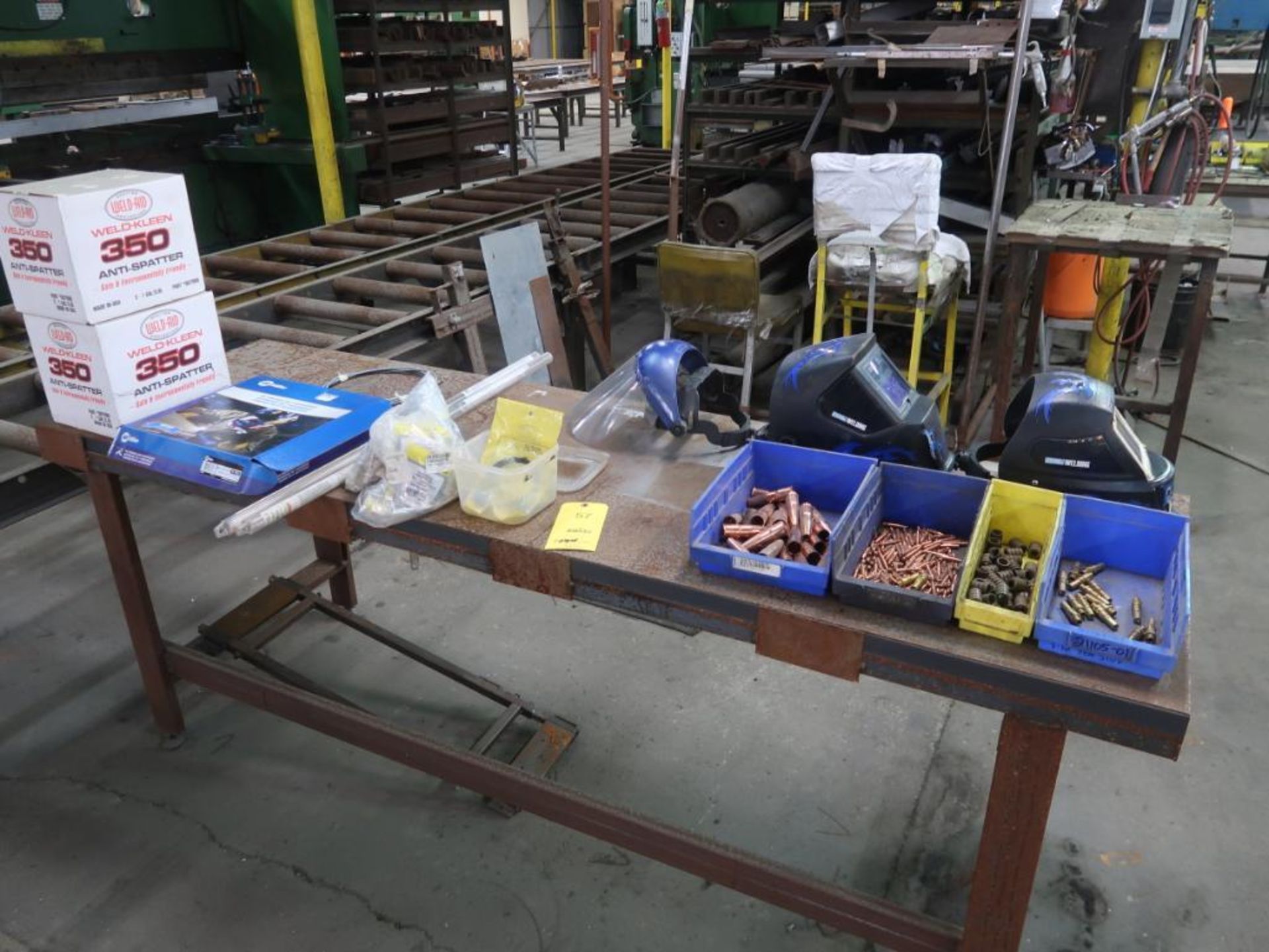 LOT: Assorted Welding Supplies, Equipment & Wire on (3) Tables & (1) Pallet - Image 2 of 4