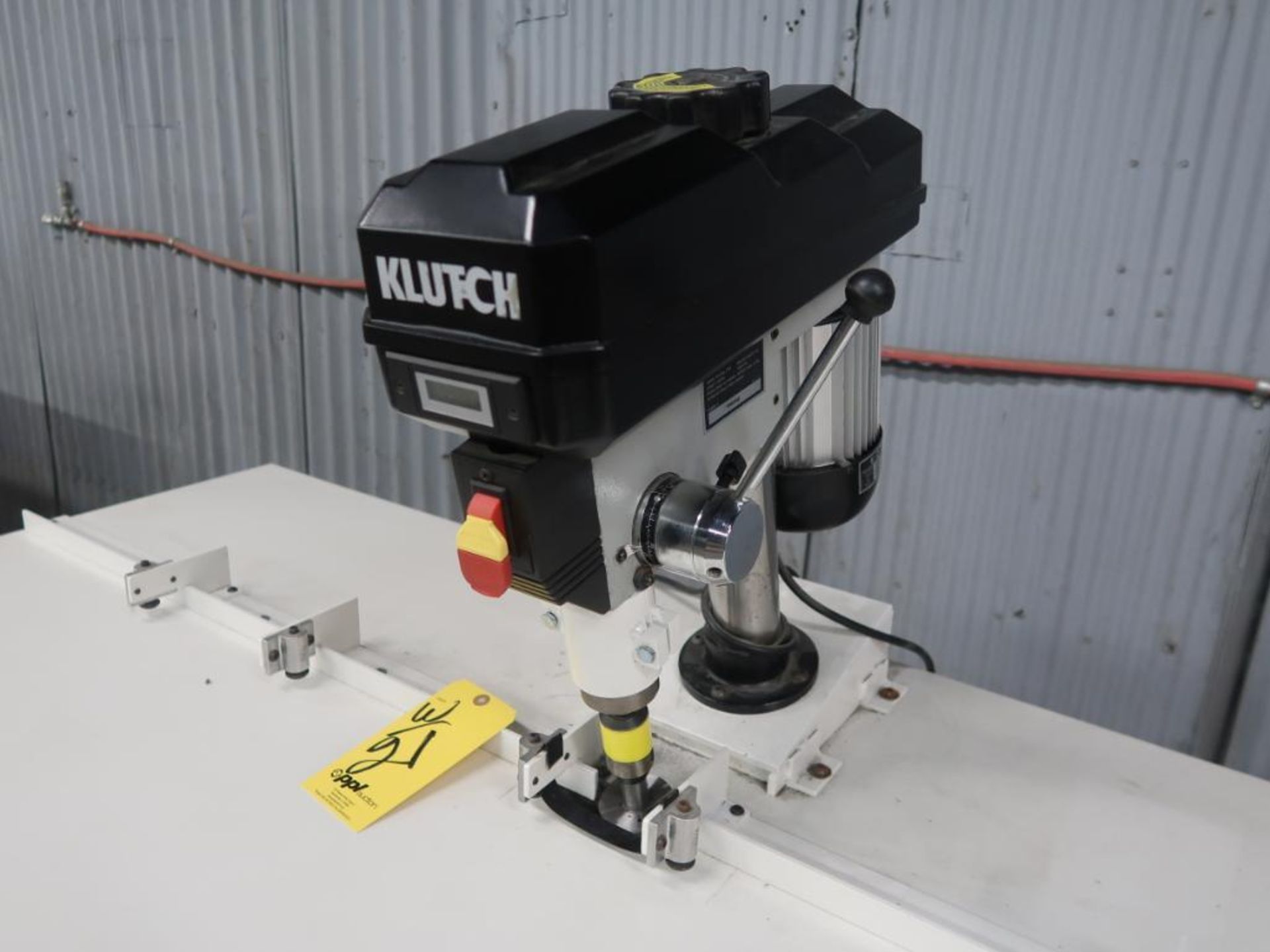 LOT: (2) Klutch 12 in. Bench Mounted Drill Presses Model 49386, with Adjustable Height Tables - Image 2 of 6