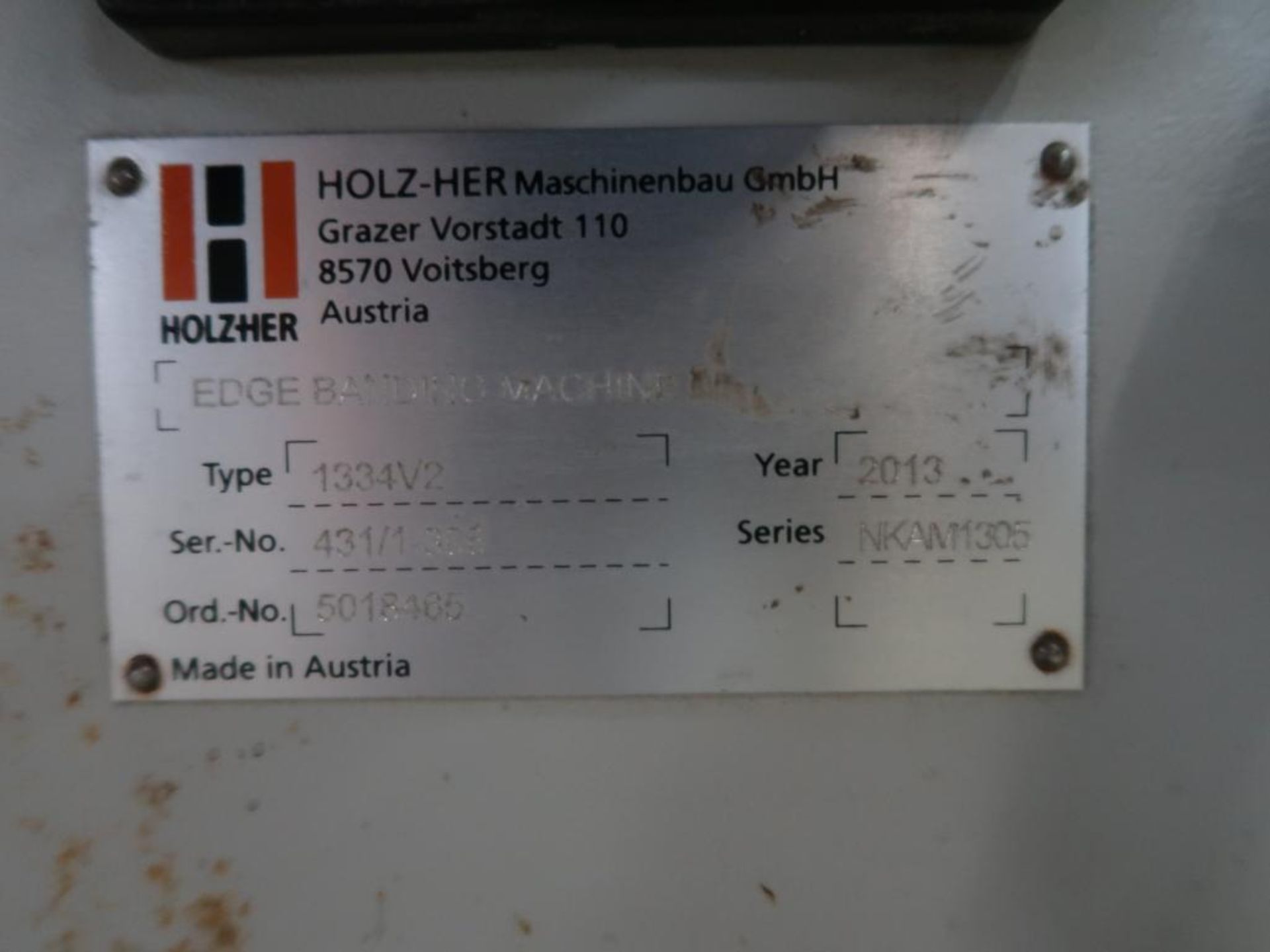 Holz Her Arcus 1334 Massiv CNC Edge Bander Model 1334VN, S/N 431/1-306 (2013), 12mm Edge Capacity, - Image 6 of 6