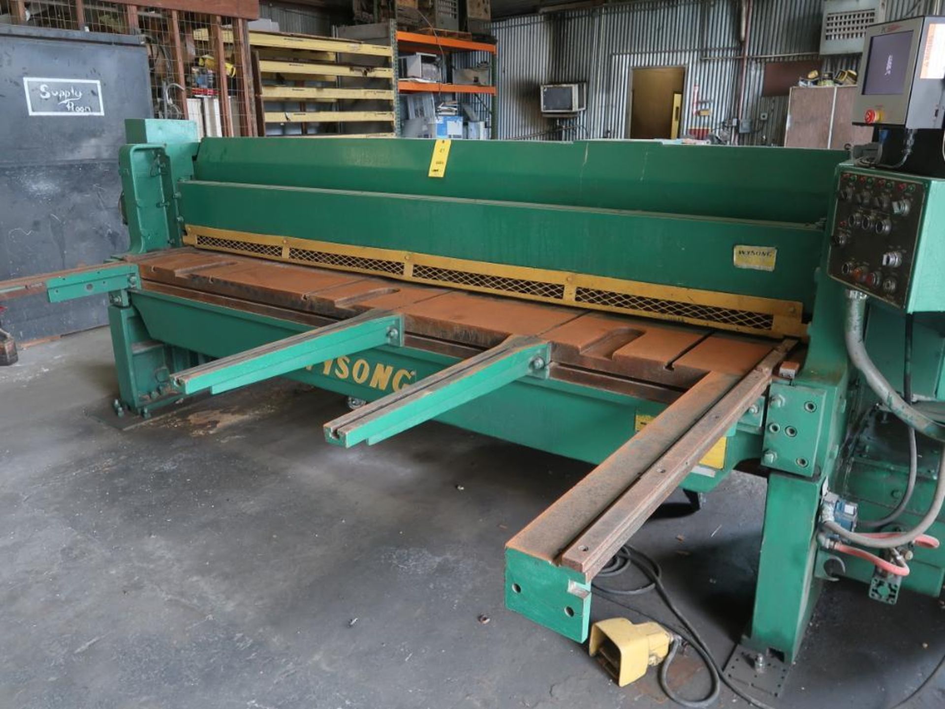 Wysong 10 ft. x 3/16 in. ga. Shear Model 10-10, S/N P32-1662, PC Control, Programmable Back Gauge