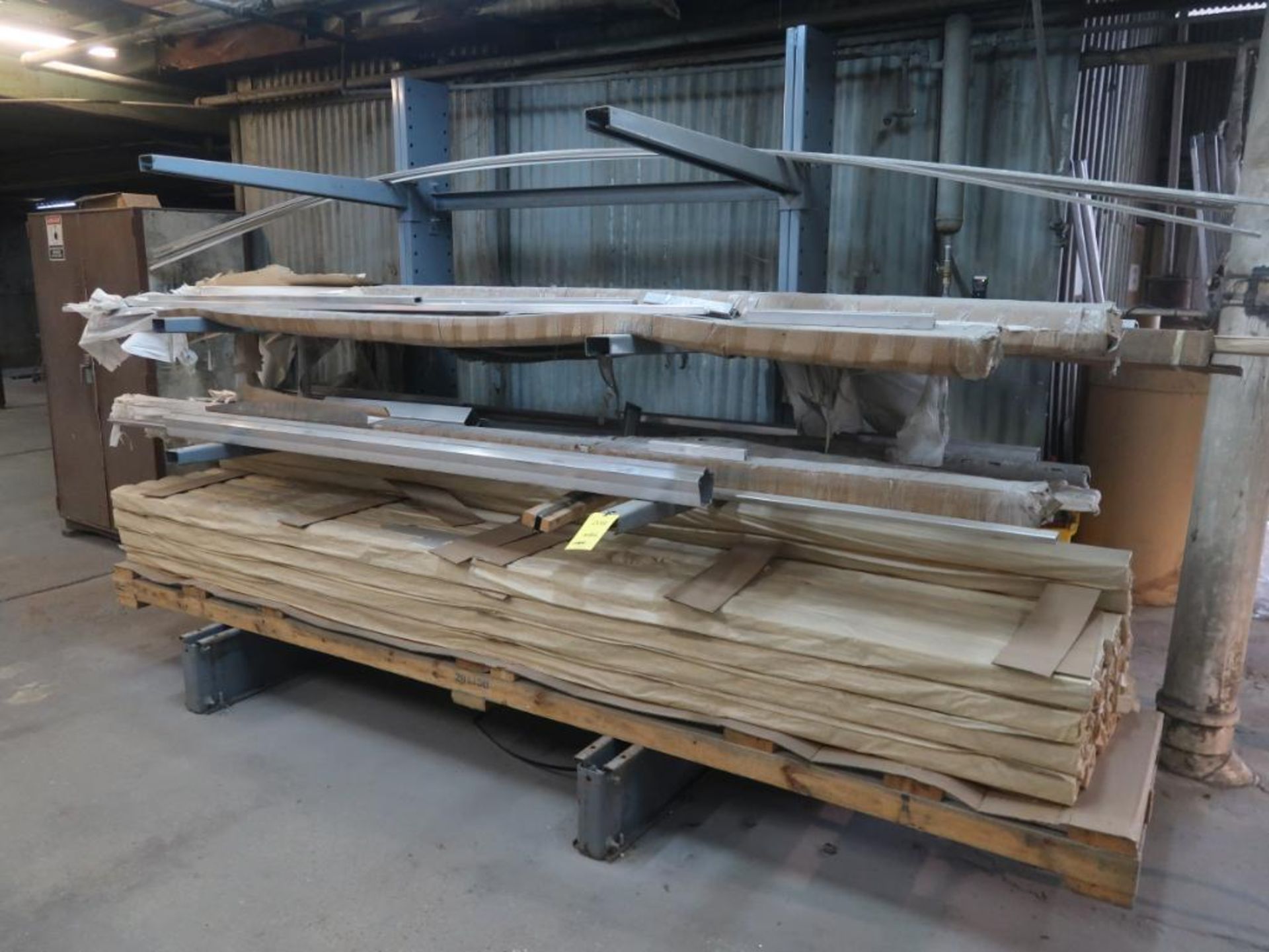LOT: (1) Cantilever Rack with Aluminum Extrusions, (2) Steel Racks with Steel, Large Quantity