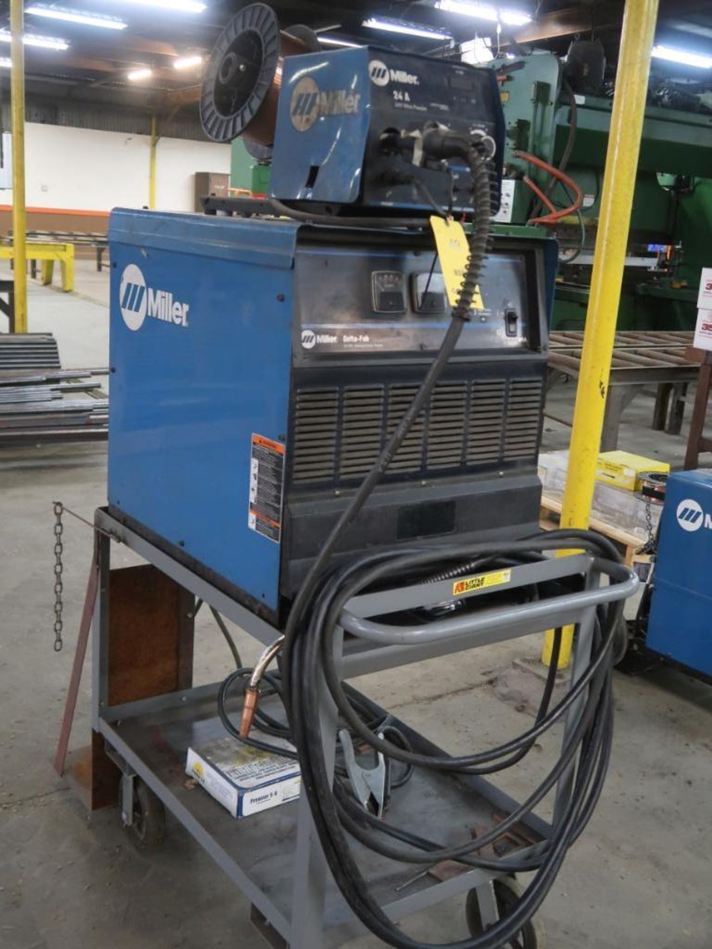 Miller 375 Amp MIG Welder Model Delta Fab, with Miller Wire Feeder Model 24-A