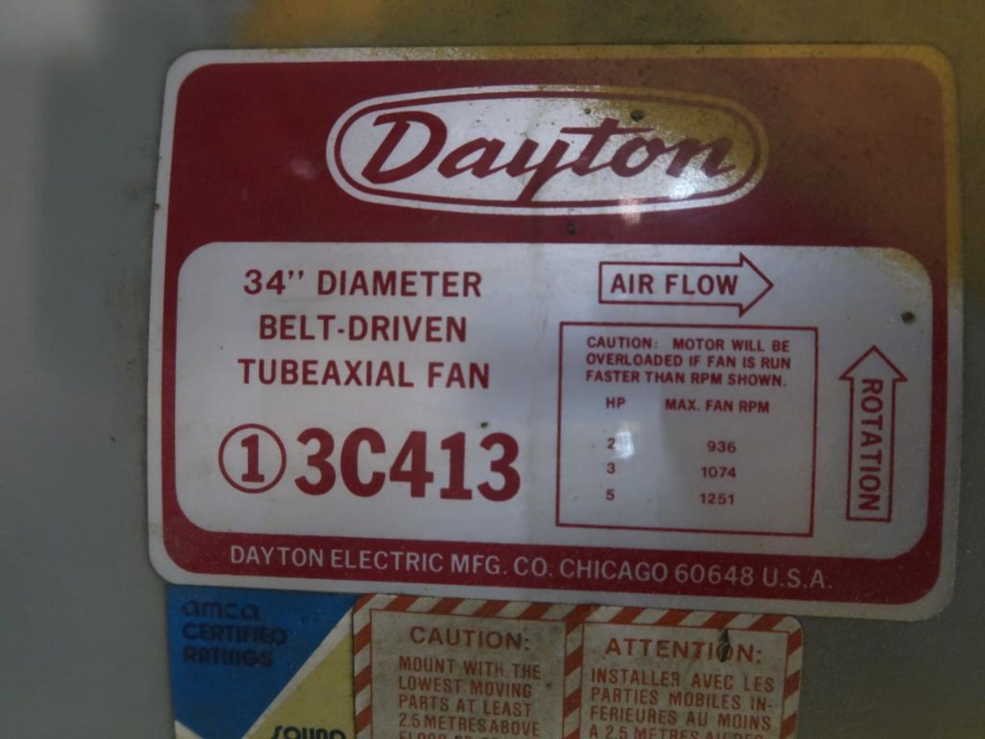 Dayton 34 in. Blower - Image 2 of 2