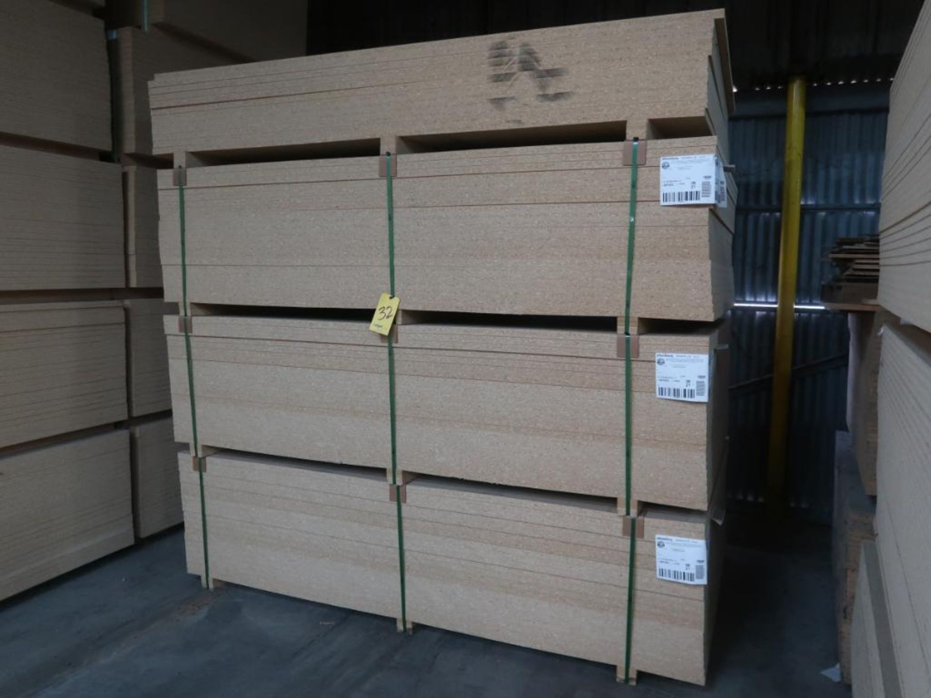 LOT: Particle Board including 1-1/8 in. x 49 in. x 73 in. on (10) Pallets, 1-1/8 in. x 49 in. x 97 - Image 5 of 10