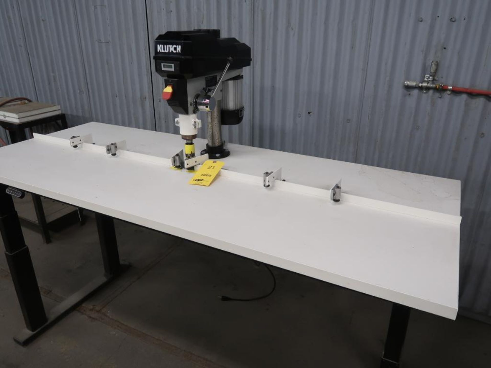 LOT: (2) Klutch 12 in. Bench Mounted Drill Presses Model 49386, with Adjustable Height Tables - Image 4 of 6
