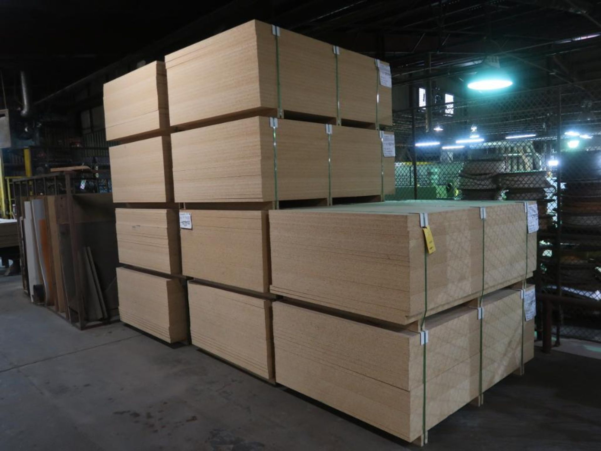 LOT: Particle Board including 1-1/8 in. x 49 in. x 73 in. on (10) Pallets, 1-1/8 in. x 49 in. x 97