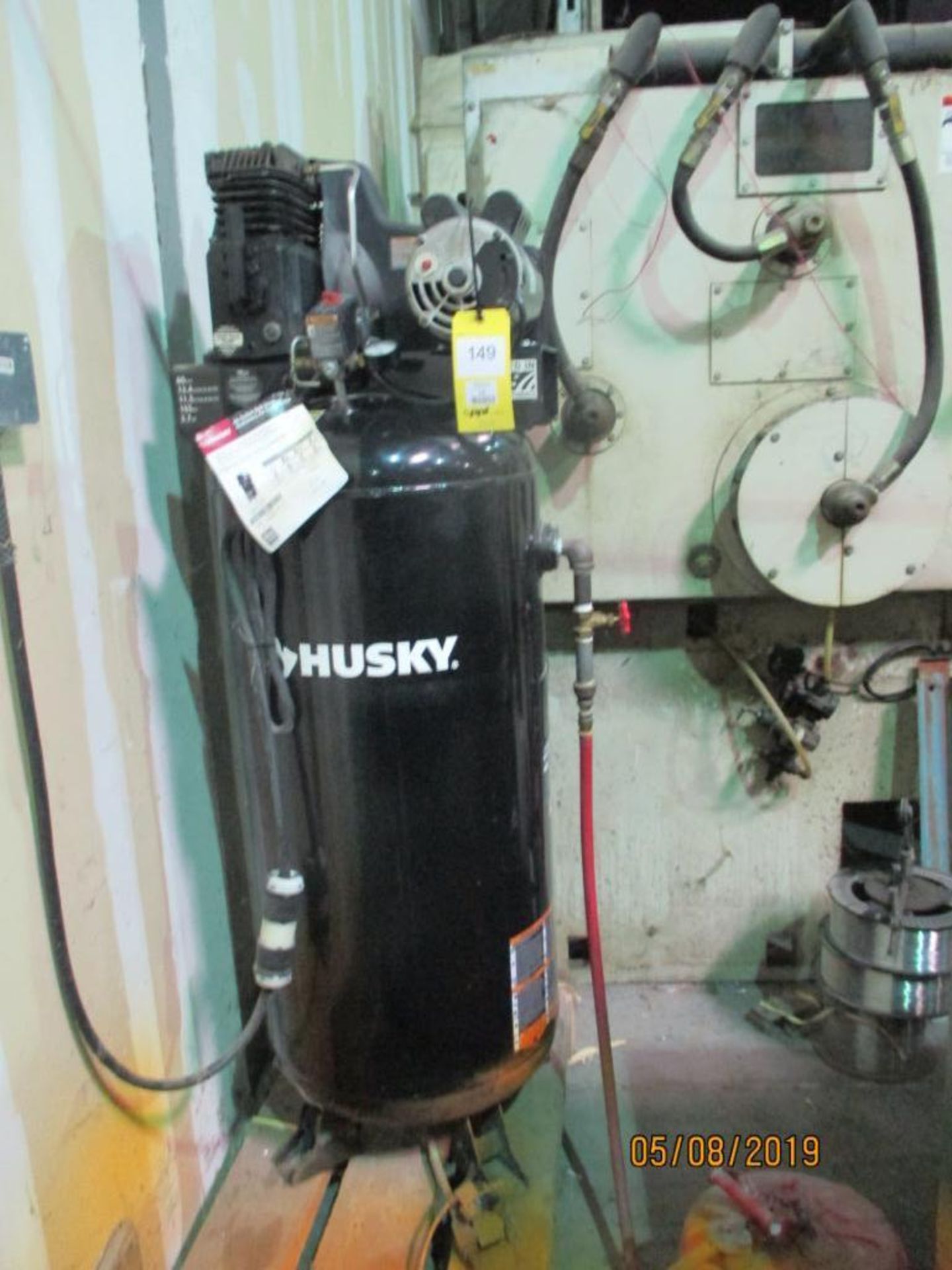 Husky 3.7 HP Vertical Reciprocating Air Compressor, Mounted on 60 Gallon Tank