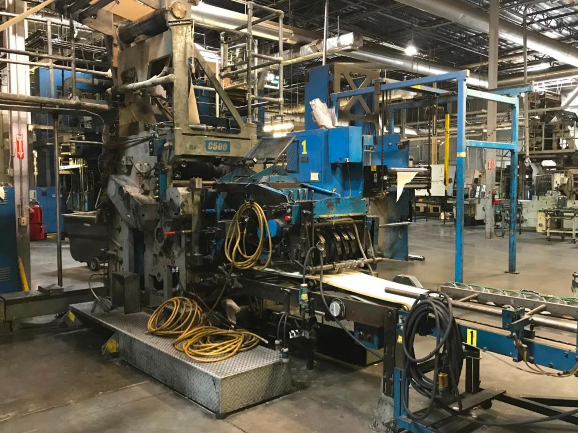 Goss C500 21 in. x 40 in. 4-Unit Heatset Web Offset Press Line consisting of: Butler L40ED - Image 13 of 15