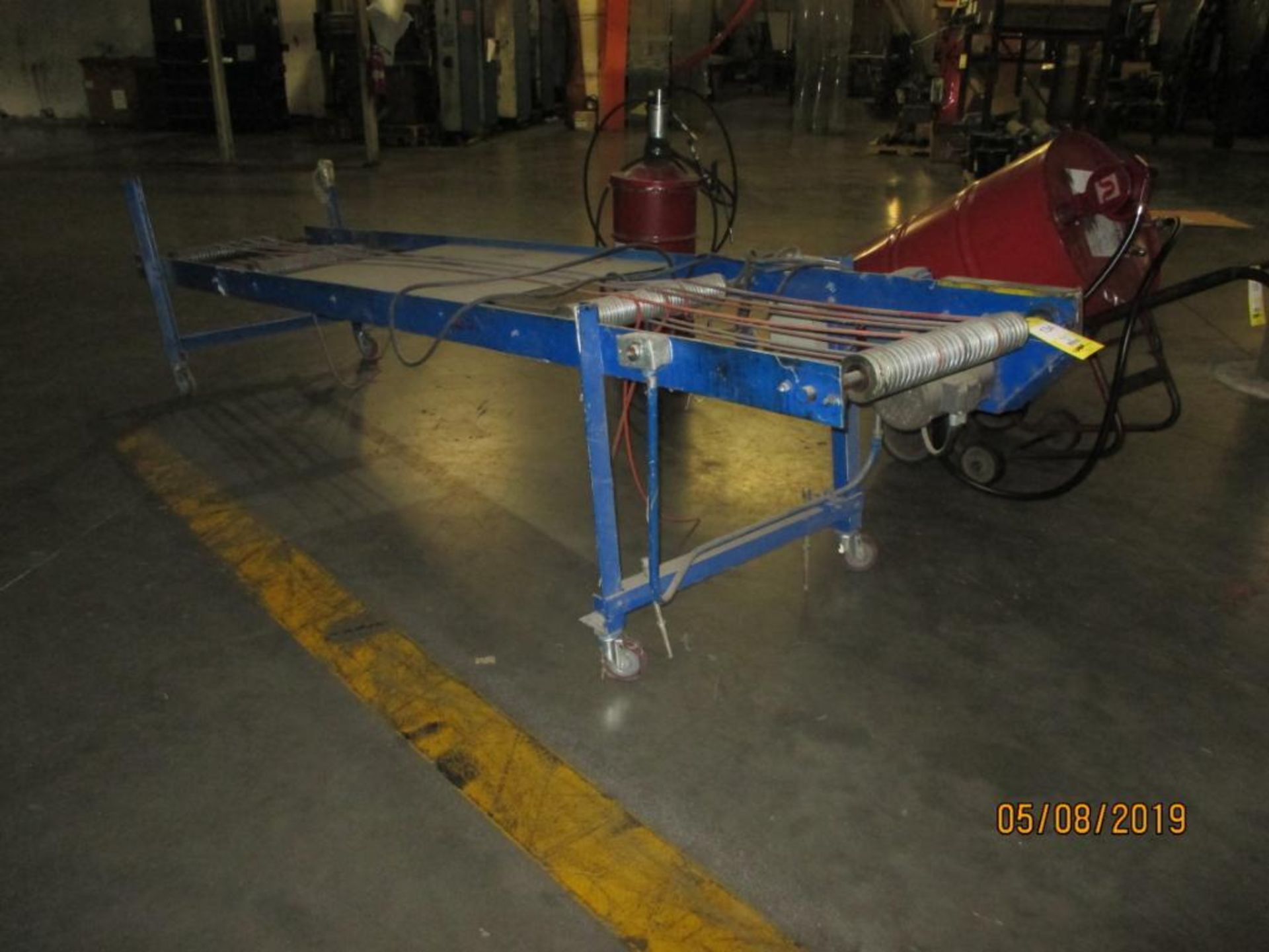 Mfr. Unknown 30 in. Wide x 10 ft. Long 3-Strand Conveyor, Variable Speed Control